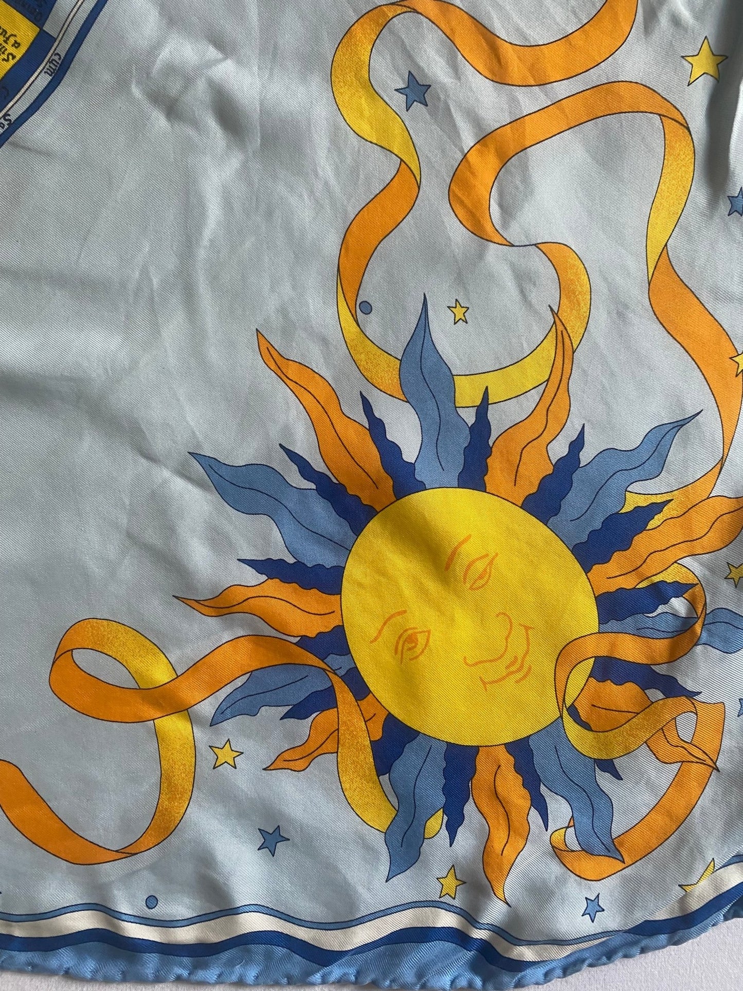 Vintage Audemars Piguet Astrology Printer Silk Scarf - anbracaminte