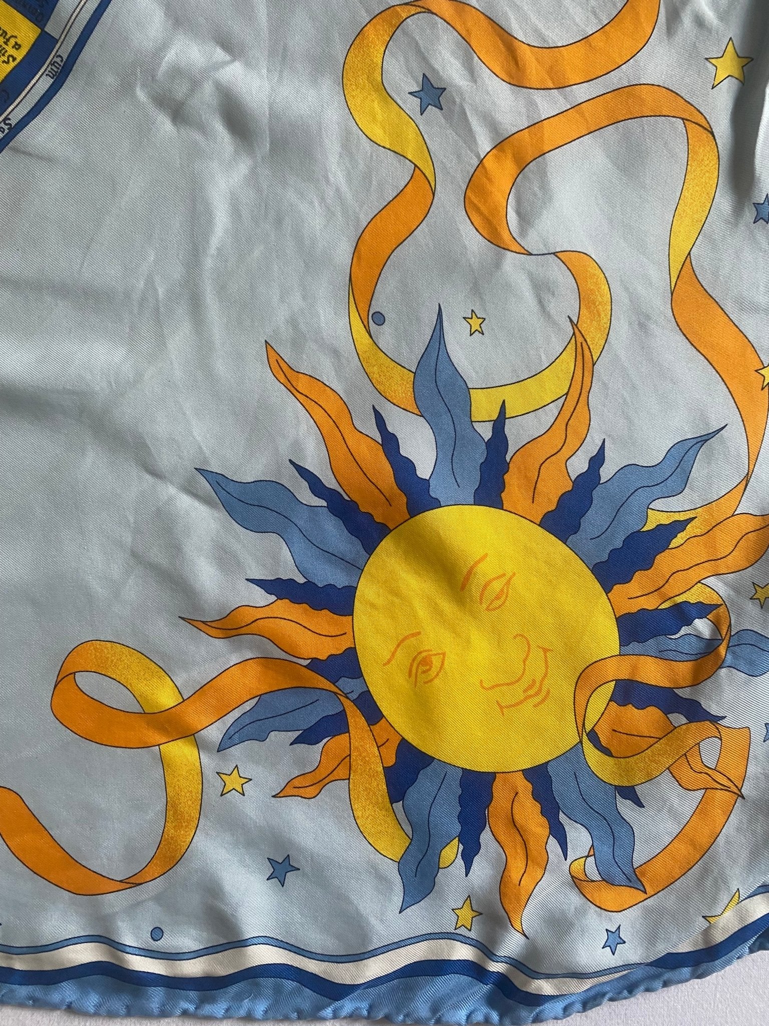 Vintage Audemars Piguet Astrology Printer Silk Scarf - anbracaminte