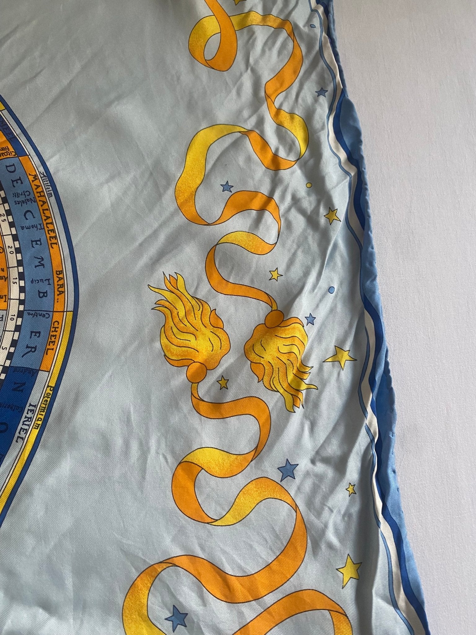 Vintage Audemars Piguet Astrology Printer Silk Scarf - anbracaminte