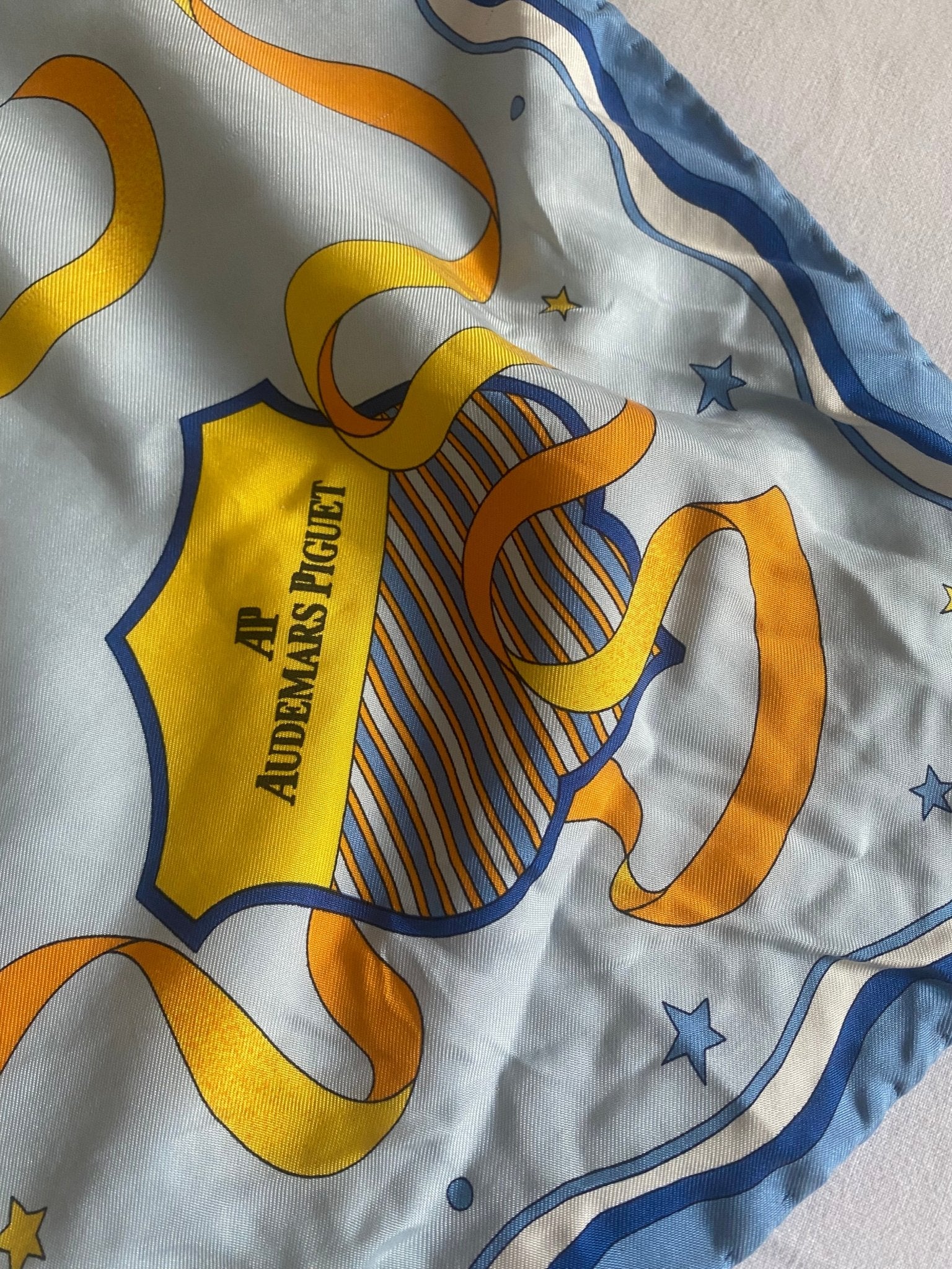 Vintage Audemars Piguet Astrology Printer Silk Scarf - anbracaminte