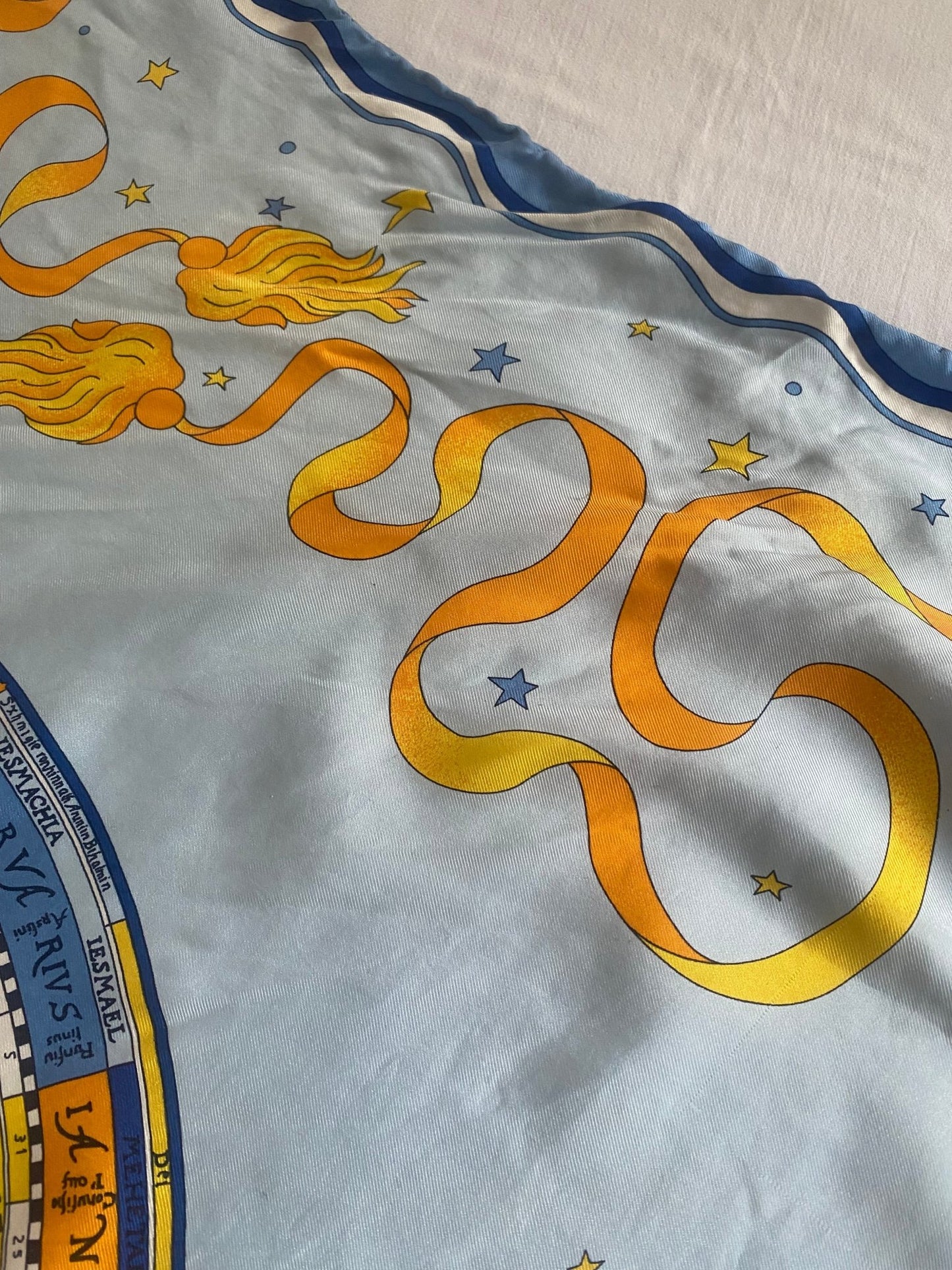 Vintage Audemars Piguet Astrology Printer Silk Scarf - anbracaminte