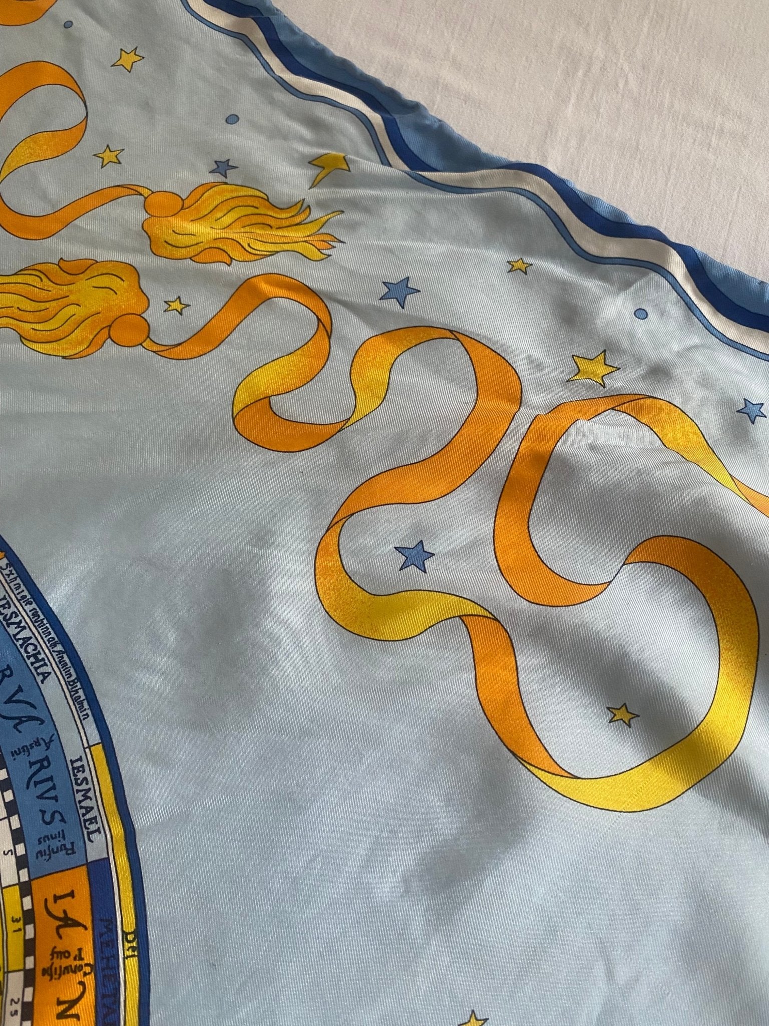 Vintage Audemars Piguet Astrology Printer Silk Scarf - anbracaminte