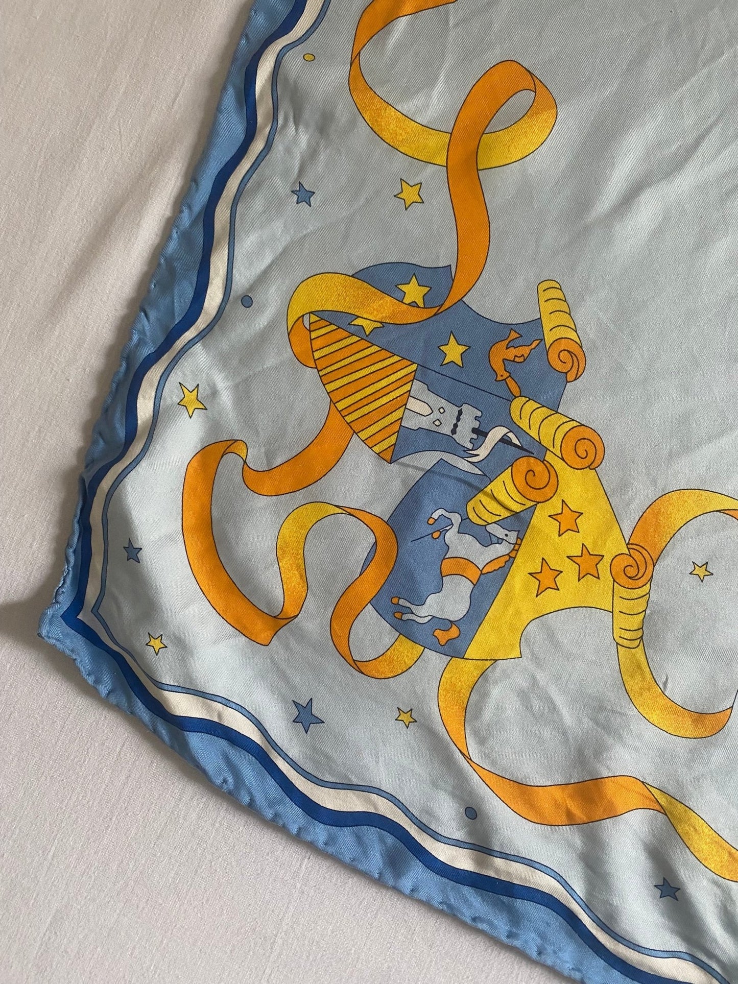 Vintage Audemars Piguet Astrology Printer Silk Scarf - anbracaminte