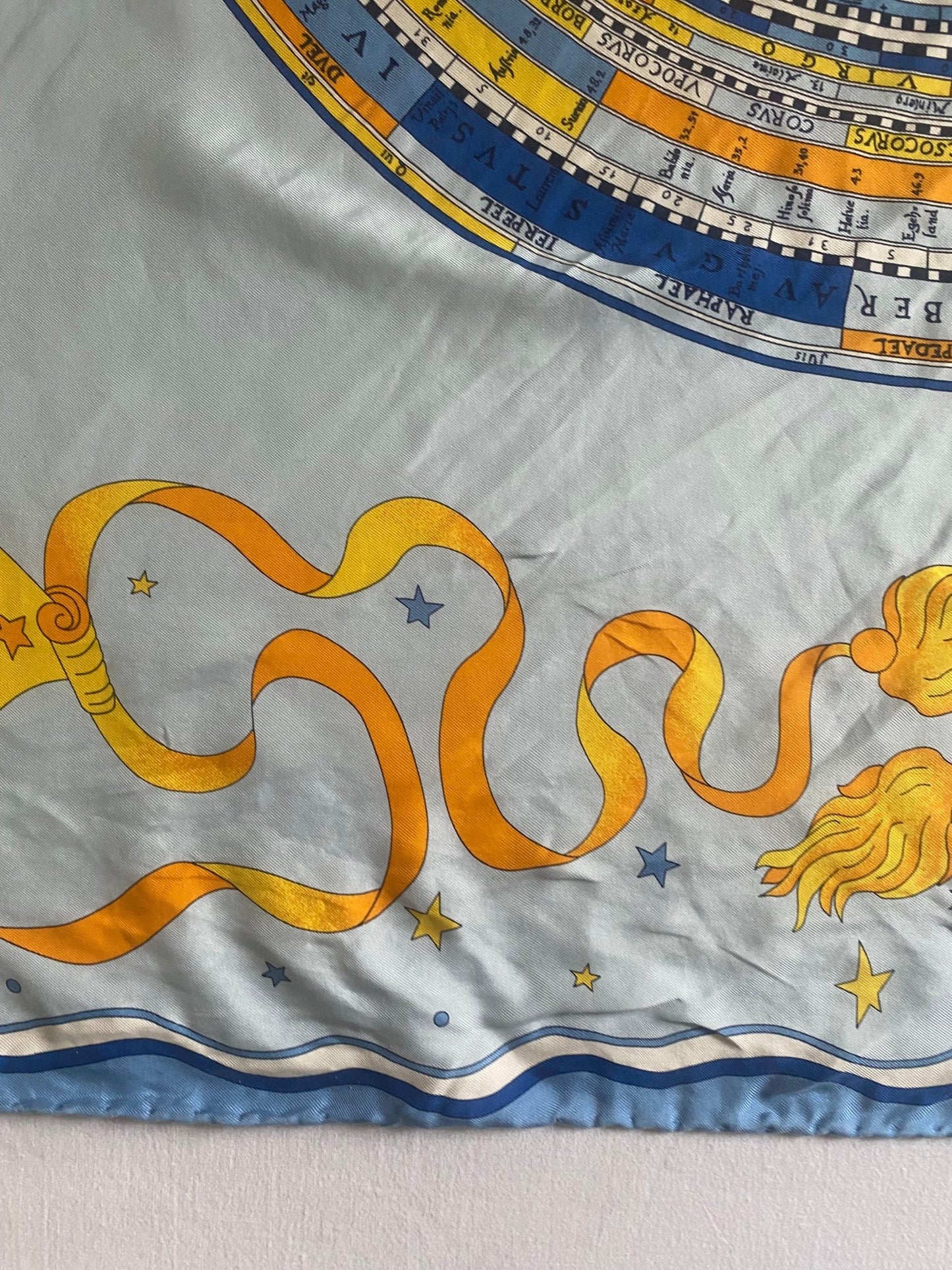 Vintage Audemars Piguet Astrology Printer Silk Scarf - anbracaminte