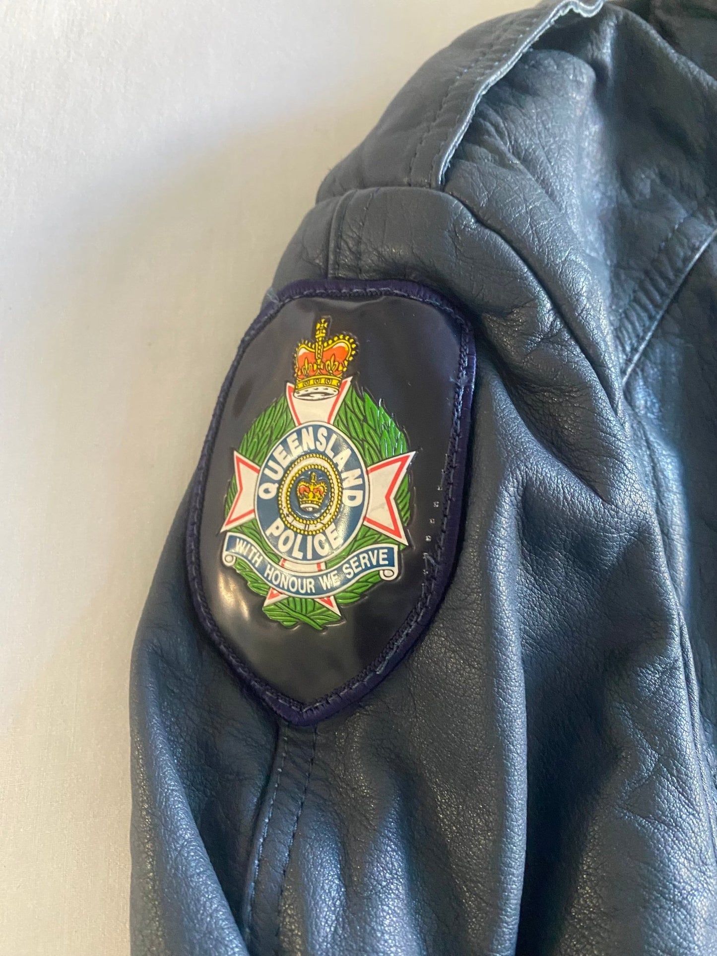 Vintage Australian Police Leather Jacket - anbracaminte