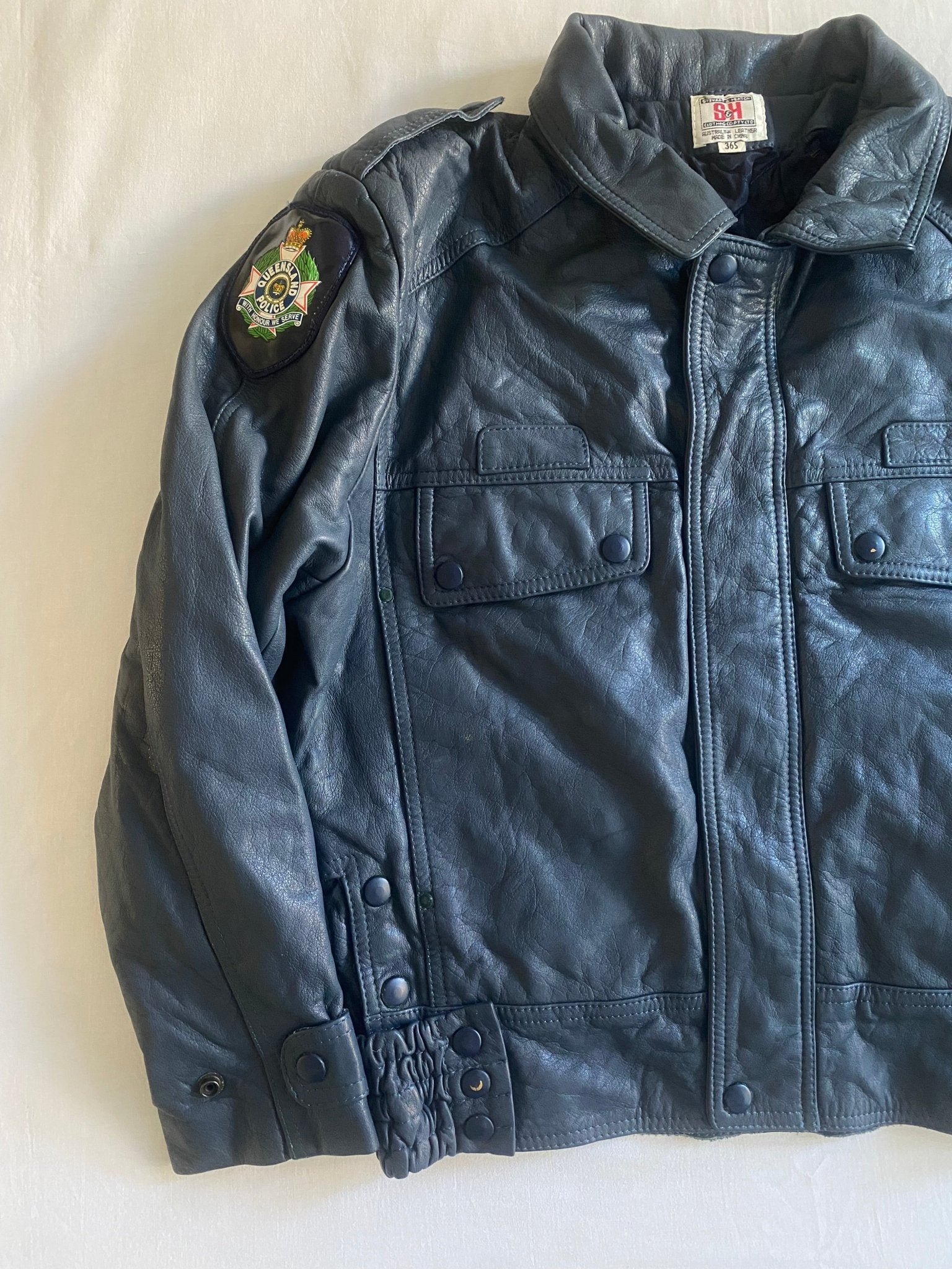 Vintage Australian Police Leather Jacket - anbracaminte