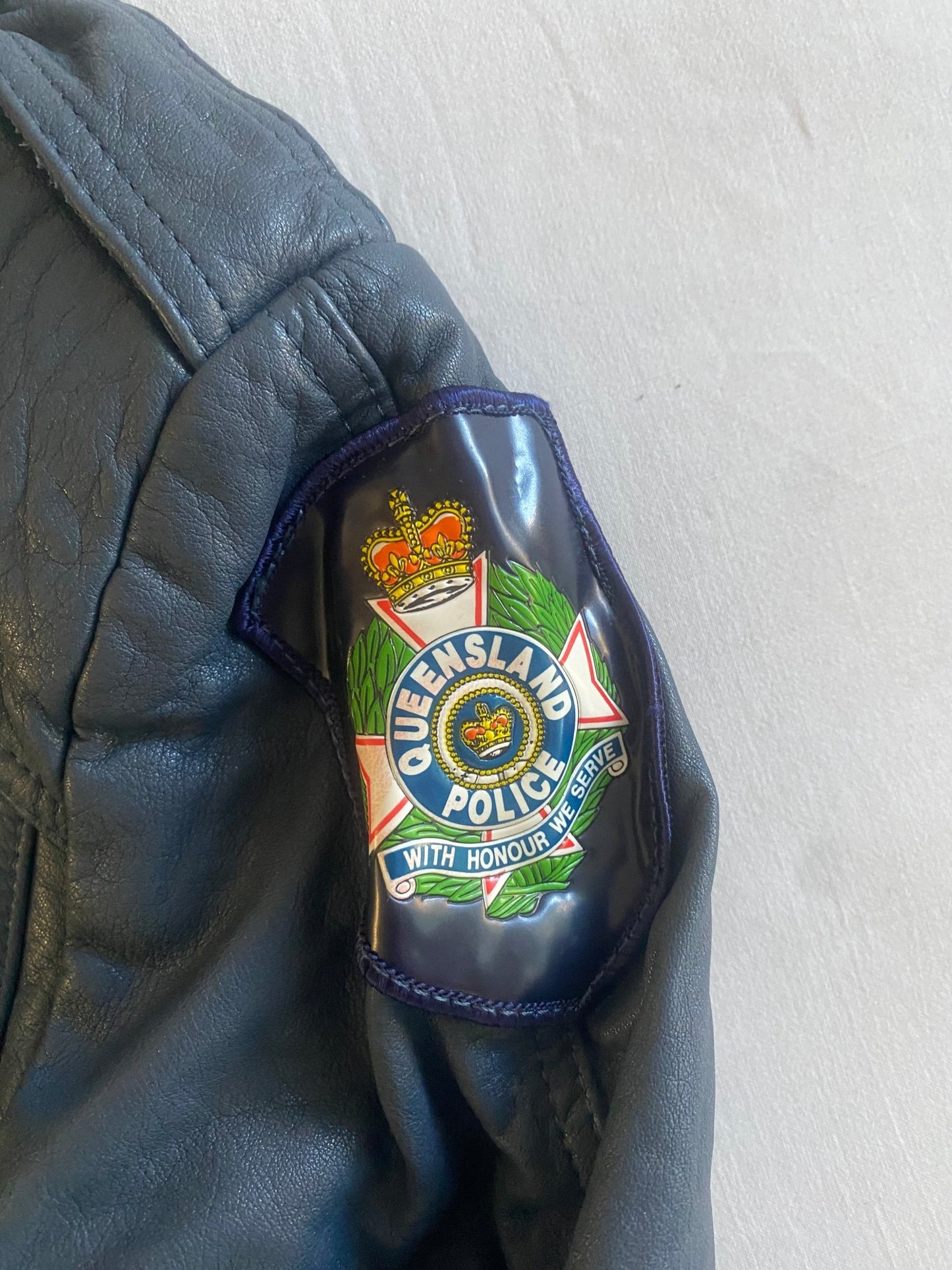 Vintage Australian Police Leather Jacket - anbracaminte