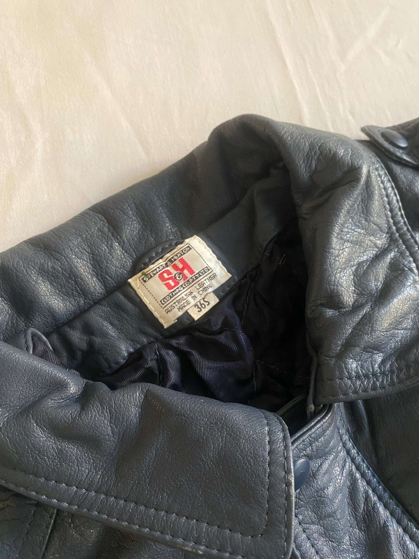 Vintage Australian Police Leather Jacket - anbracaminte