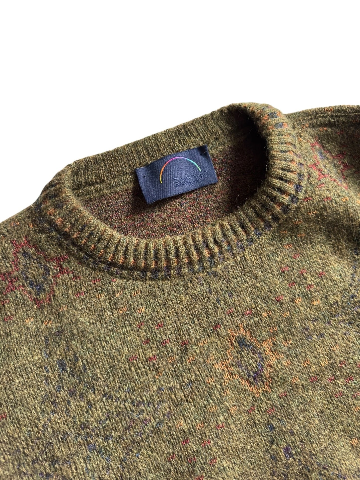 🐐 Vintage Bogner Jumper – Made in Western Germany – Men’s L – Wool & Super Kid Mohair Blend - anbracaminte