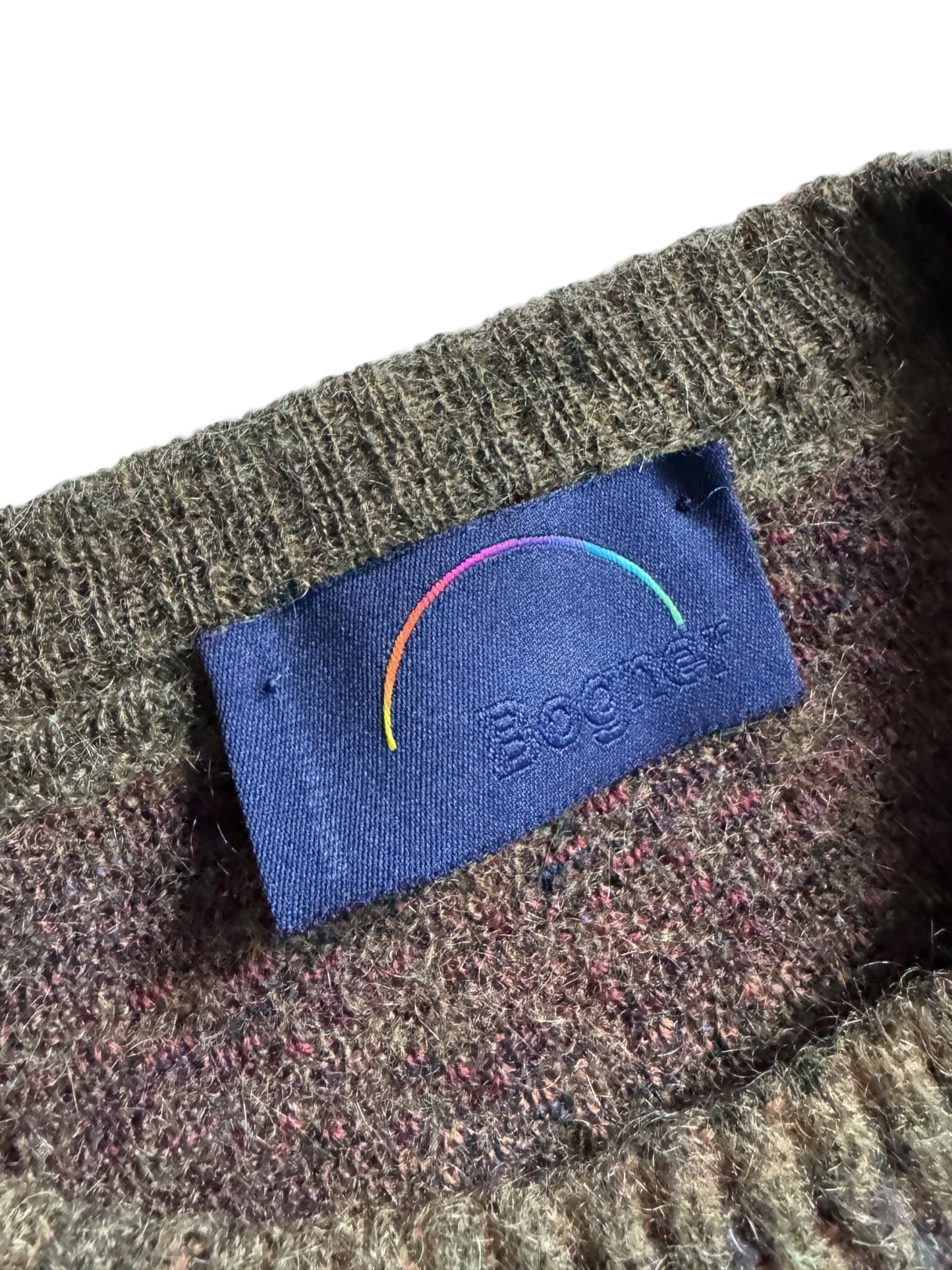 🐐 Vintage Bogner Jumper – Made in Western Germany – Men’s L – Wool & Super Kid Mohair Blend - anbracaminte