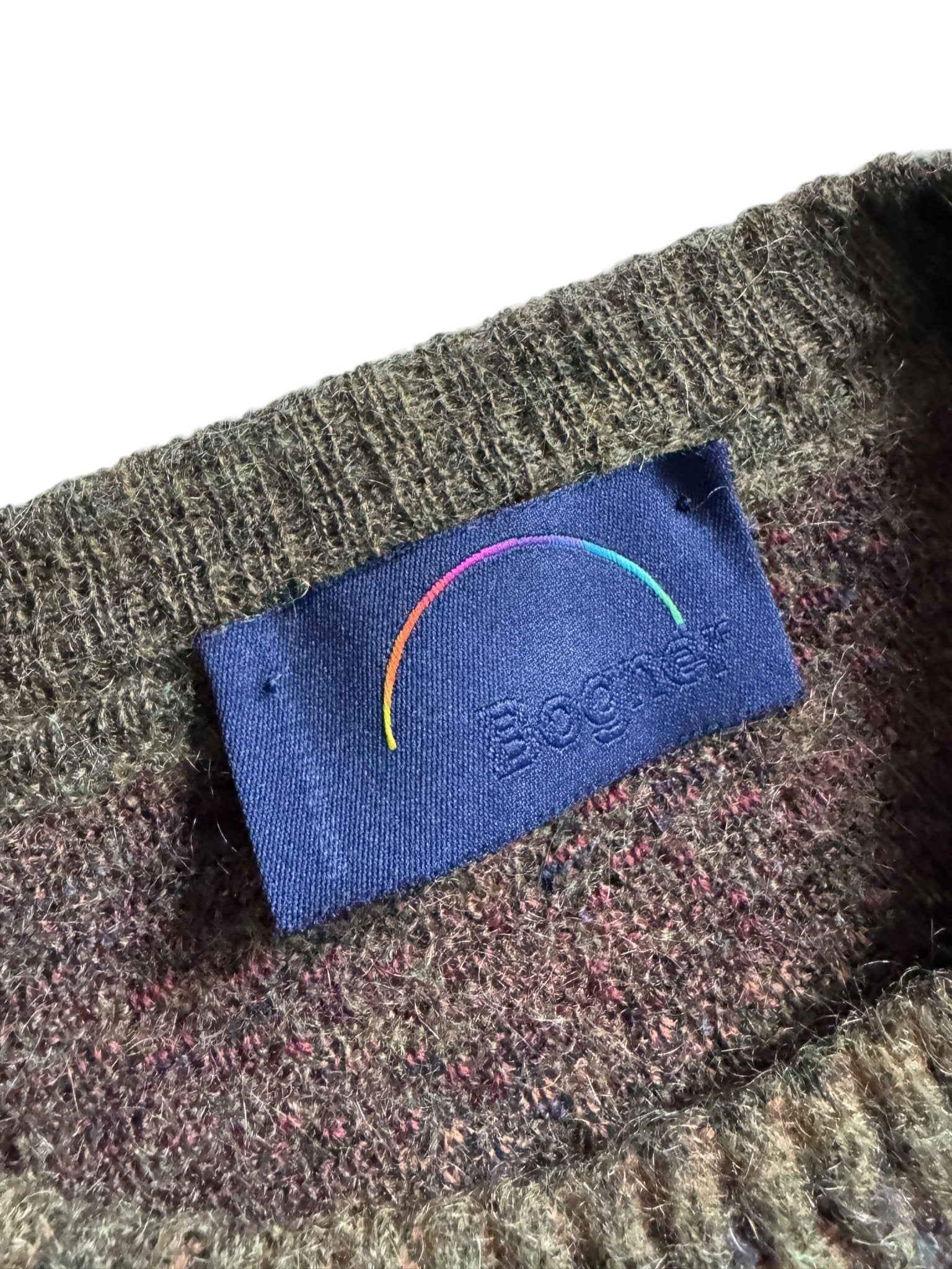 🐐 Vintage Bogner Jumper – Made in Western Germany – Men’s L – Wool & Super Kid Mohair Blend - anbracaminte