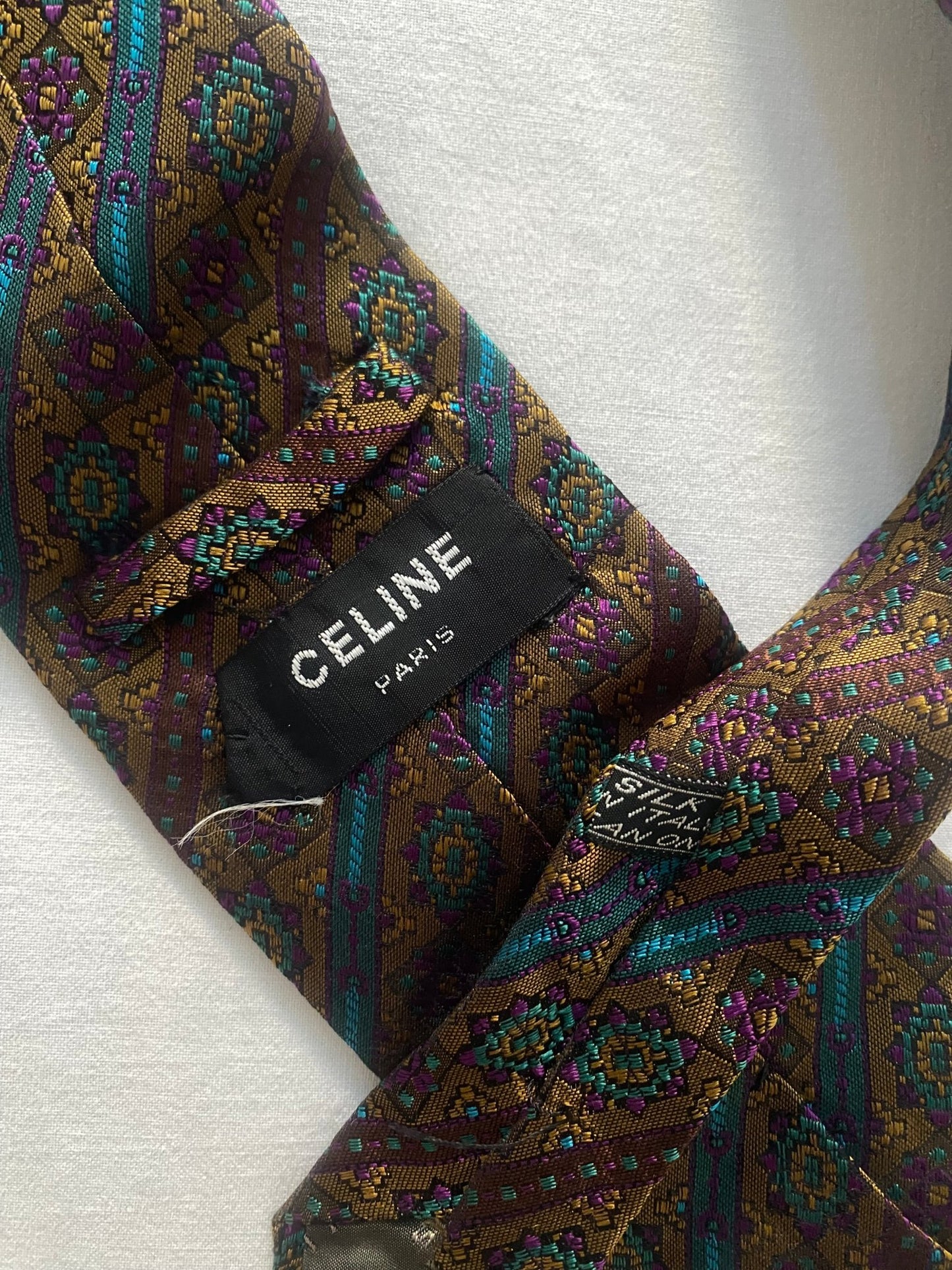 Vintage Celine Printed Tie - anbracaminte