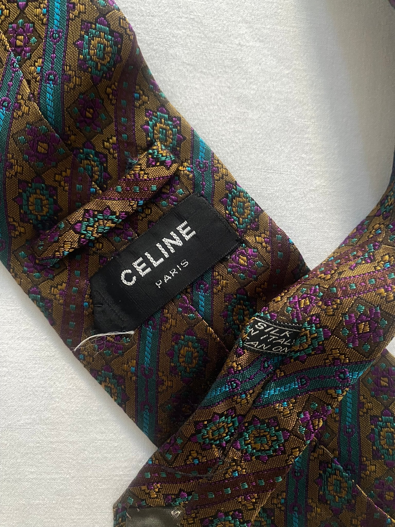 Vintage Celine Printed Tie - anbracaminte