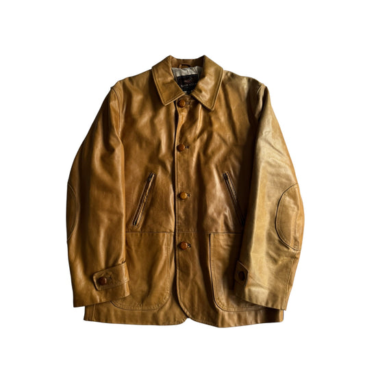 🥯 Vintage Chore Coat din Piele Maro Deschis - L (50) - anbracaminte