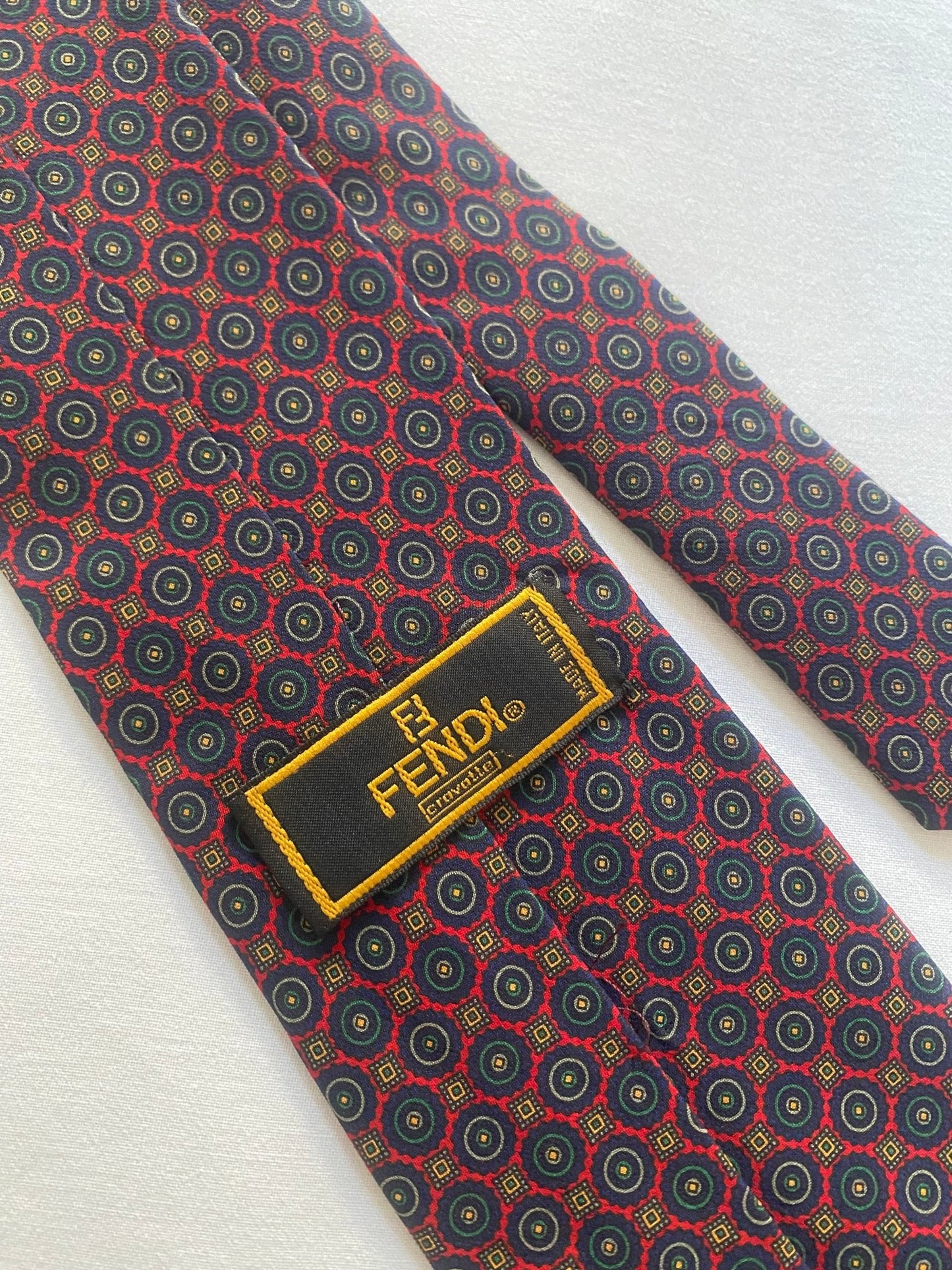 Vintage Fendi Silk Printed Tie - anbracaminte