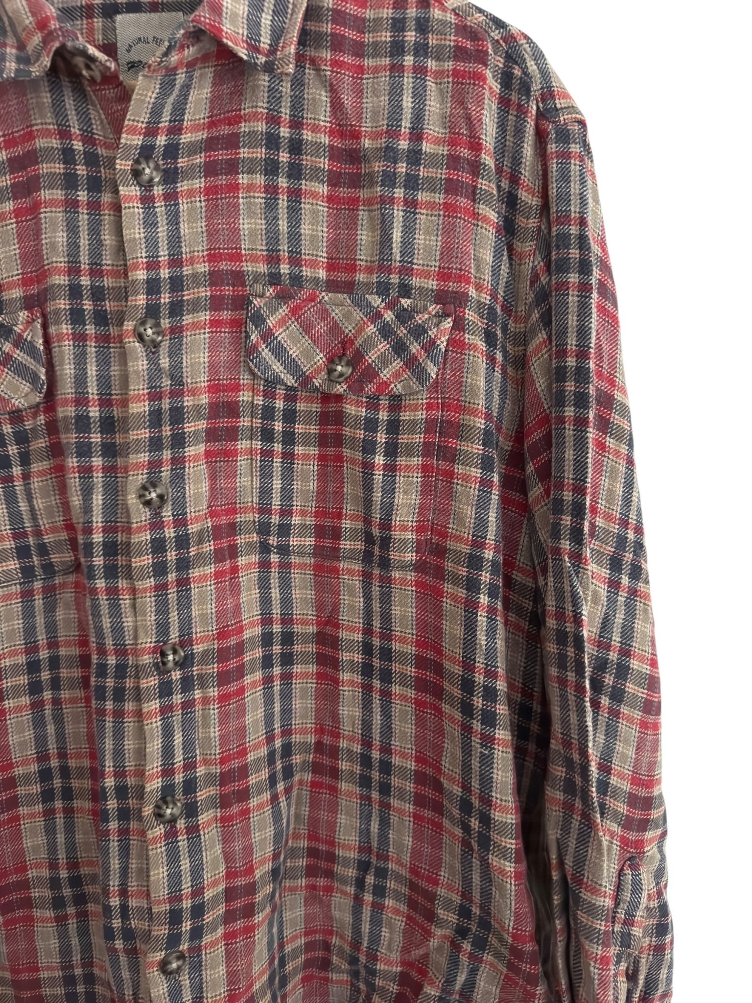 🪓 Vintage Flannel Shirt – 100% Bumbac – Size L - anbracaminte