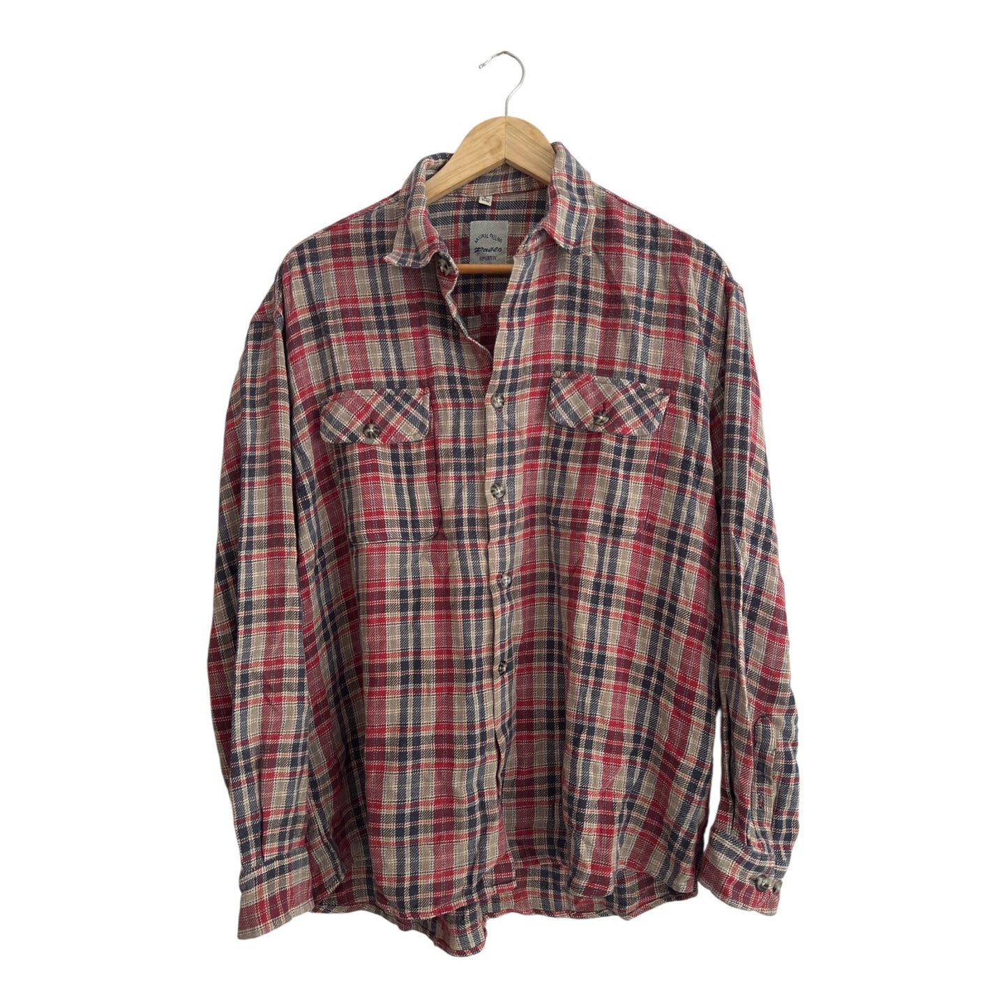 🪓 Vintage Flannel Shirt – 100% Bumbac – Size L - anbracaminte