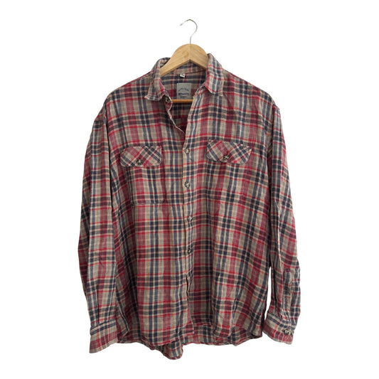 🪓 Vintage Flannel Shirt – 100% Bumbac – Size L - anbracaminte