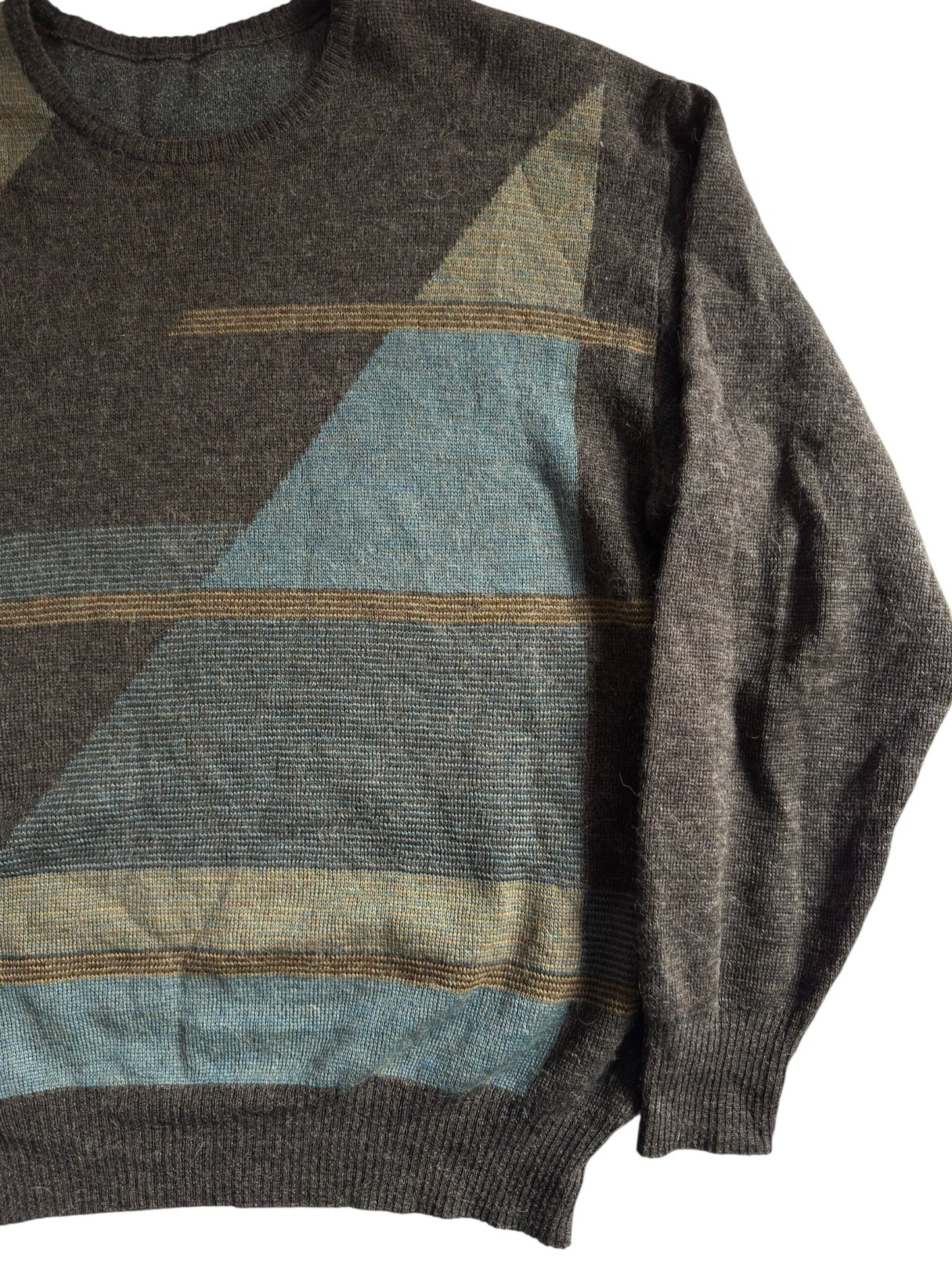 🐑 🦙 Vintage Jumper – Alpaca & Pure New Wool – Men’s L - XL - anbracaminte