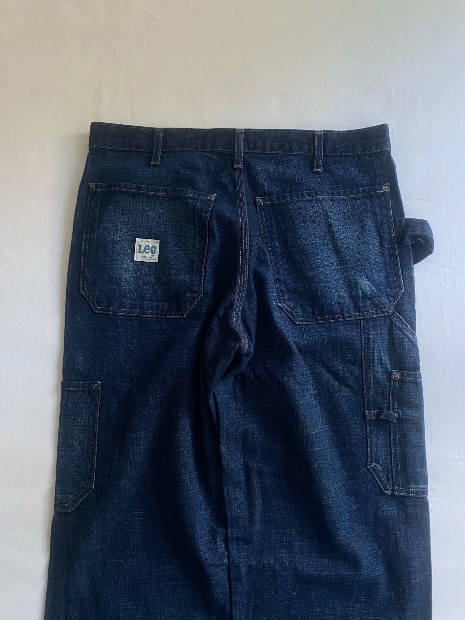 🔨 Vintage Lee Dark Blue Denim Carpenter Jeans - anbracaminte