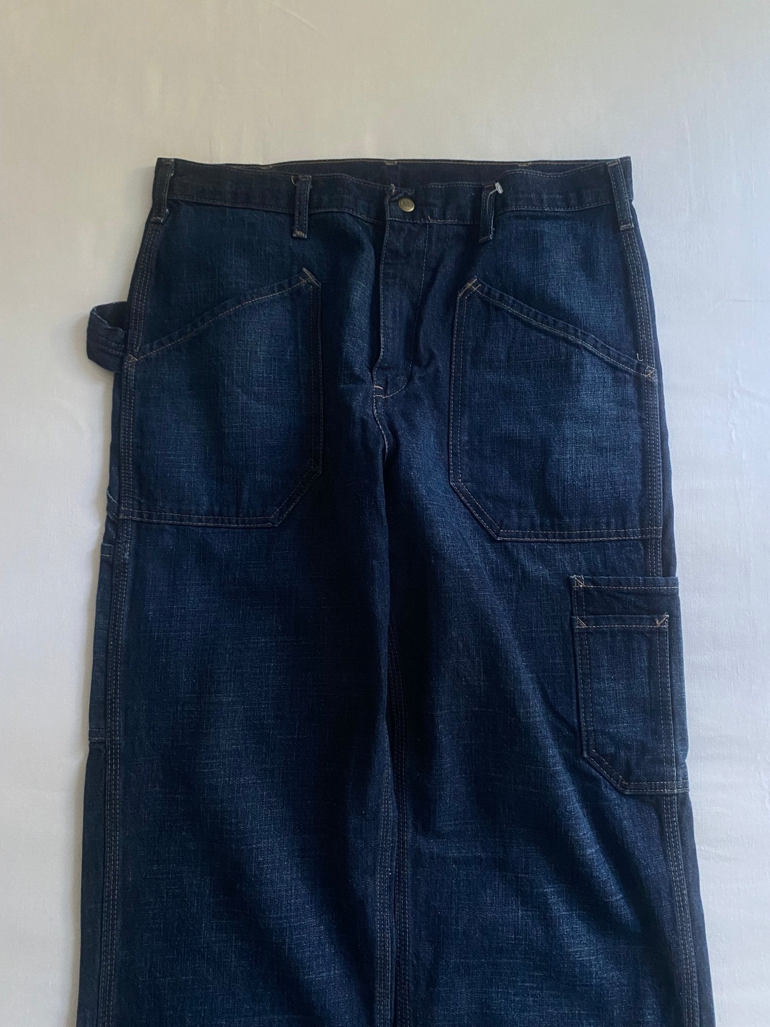 🔨 Vintage Lee Dark Blue Denim Carpenter Jeans - anbracaminte