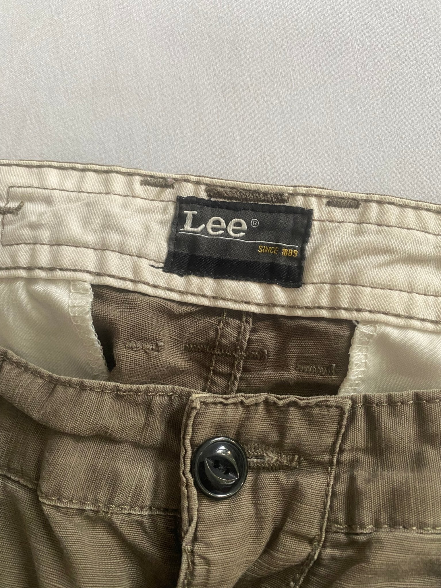 🩳 Vintage Lee Military Green Cargo Shorts - anbracaminte