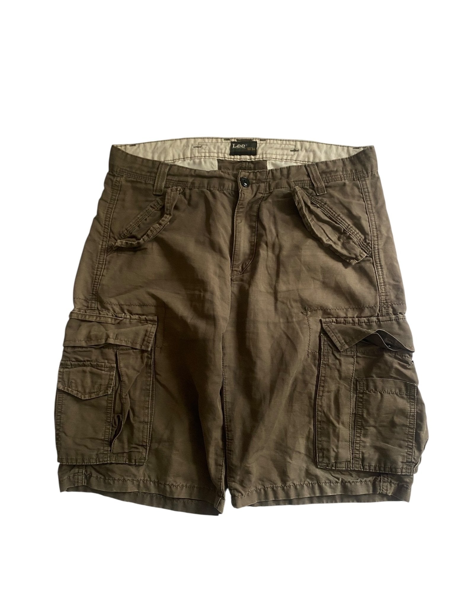 🩳 Vintage Lee Military Green Cargo Shorts - anbracaminte