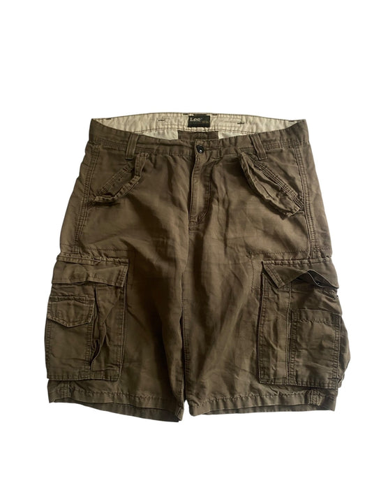 🩳 Vintage Lee Military Green Cargo Shorts - anbracaminte
