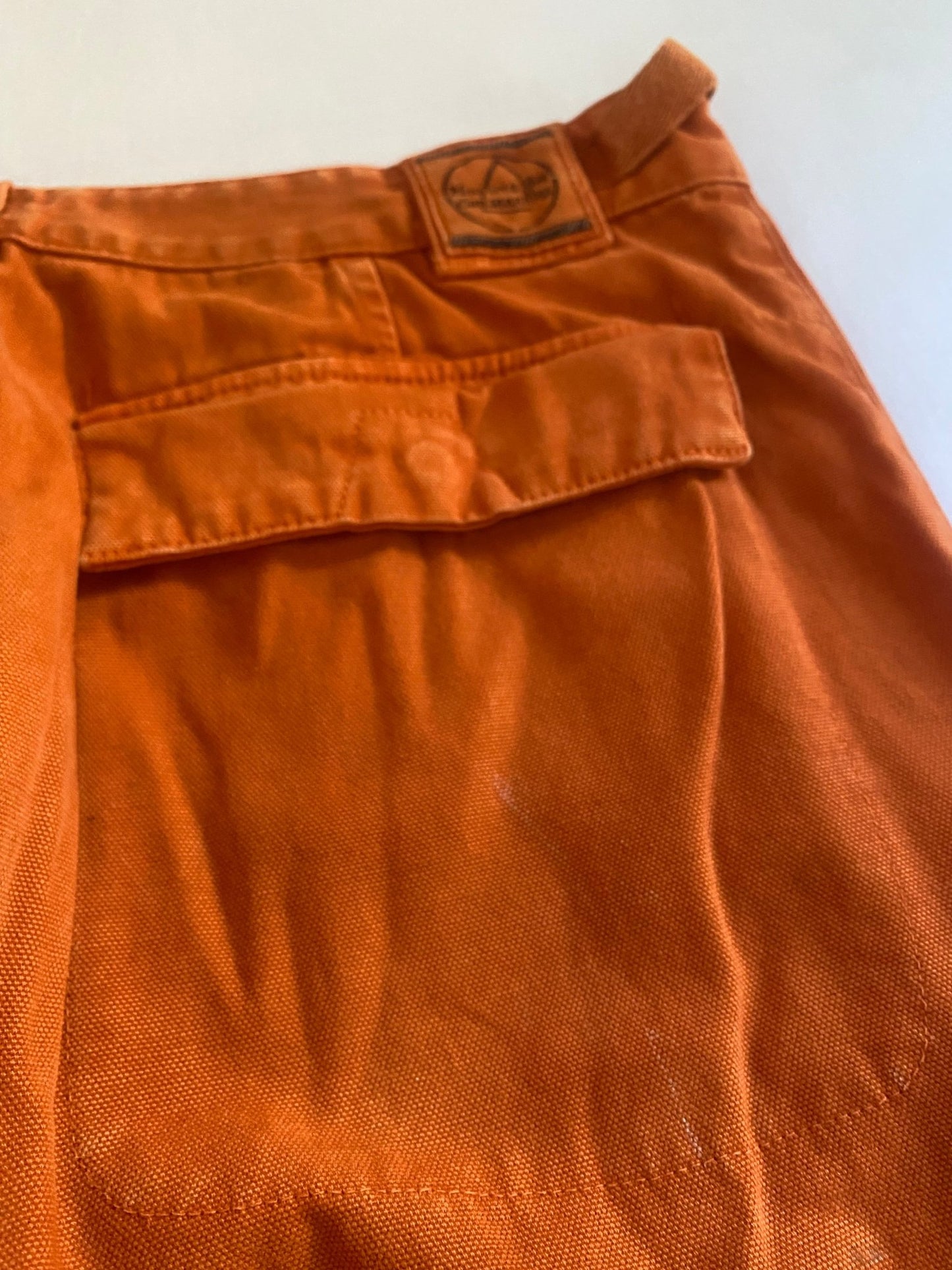 Vintage Murphy Nye Heavy Cotton Canvas Orange Sailing Trousers - anbracaminte