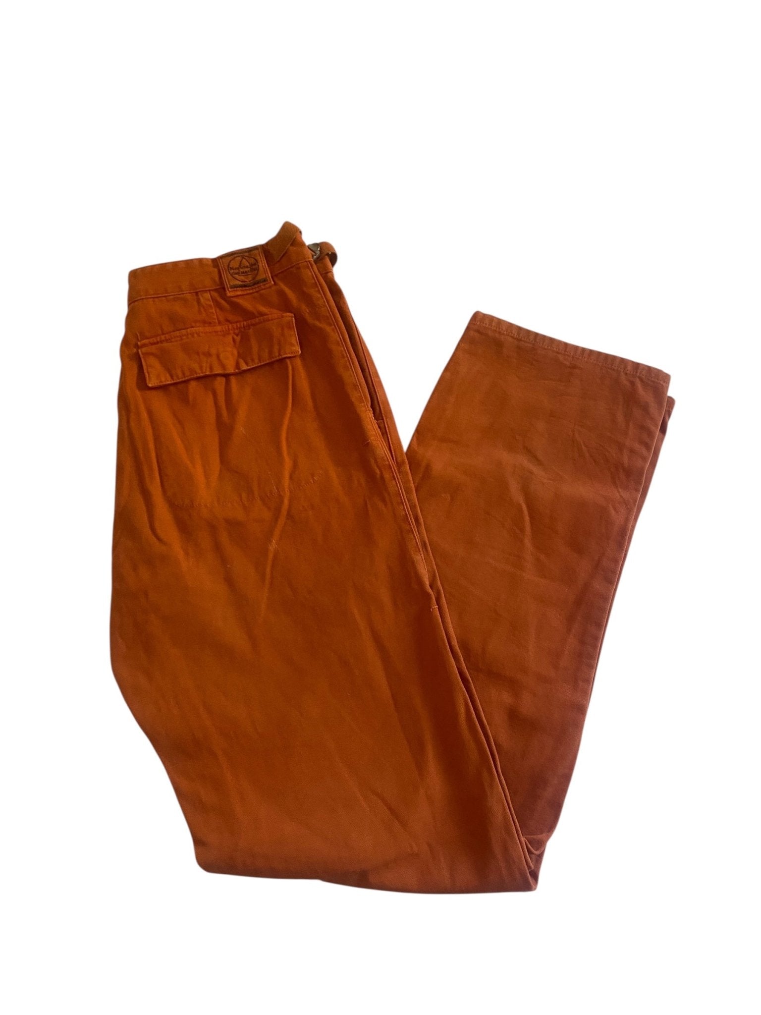 Vintage Murphy Nye Heavy Cotton Canvas Orange Sailing Trousers - anbracaminte