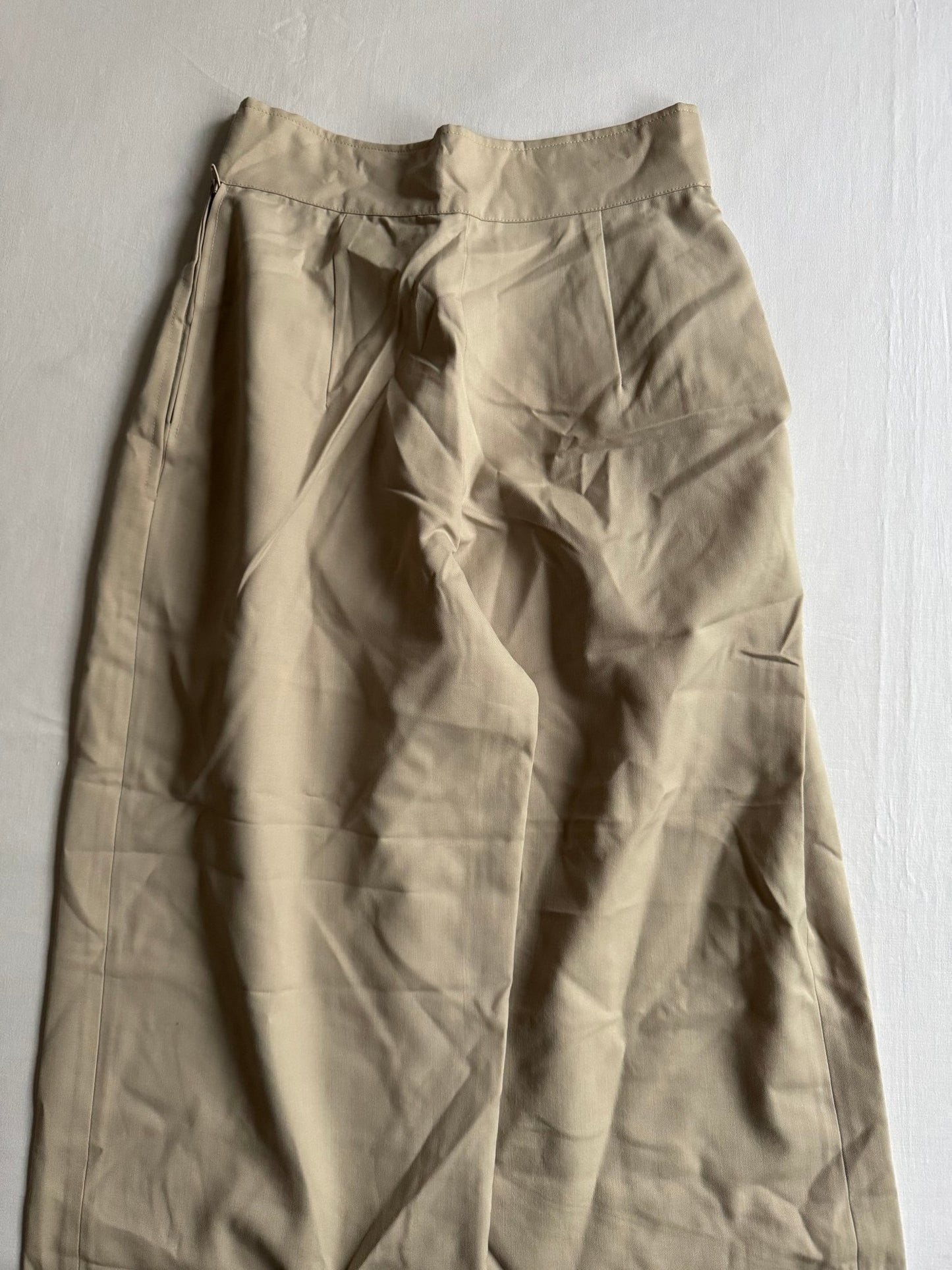 🍨 Vintage Pantaloni Baggy Crem - Lână Virgină (IT 44 - EU 40) - anbracaminte