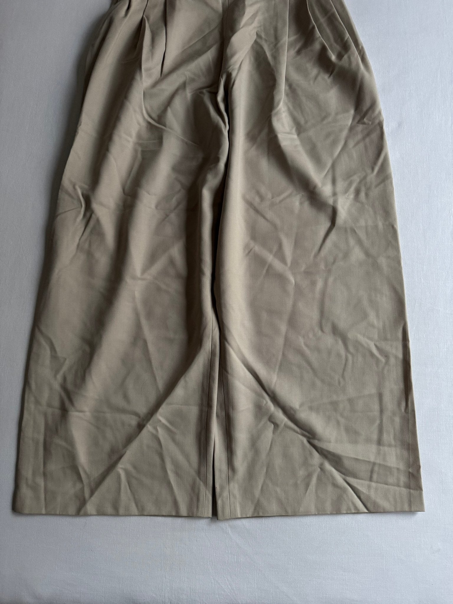 🍨 Vintage Pantaloni Baggy Crem - Lână Virgină (IT 44 - EU 40) - anbracaminte