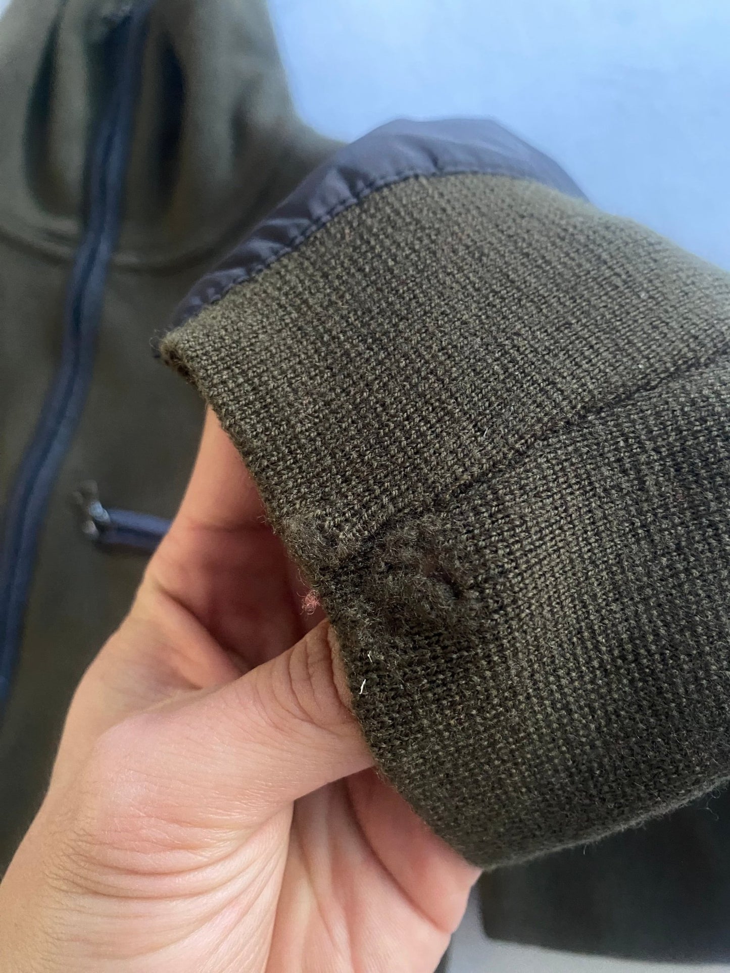 Vintage Prada Dark Green Wool Quarter Zip Jumper - anbracaminte