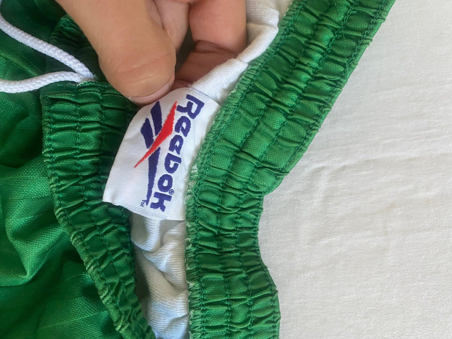 Vintage Reebok Bright Green Football Soccer Shorts - anbracaminte