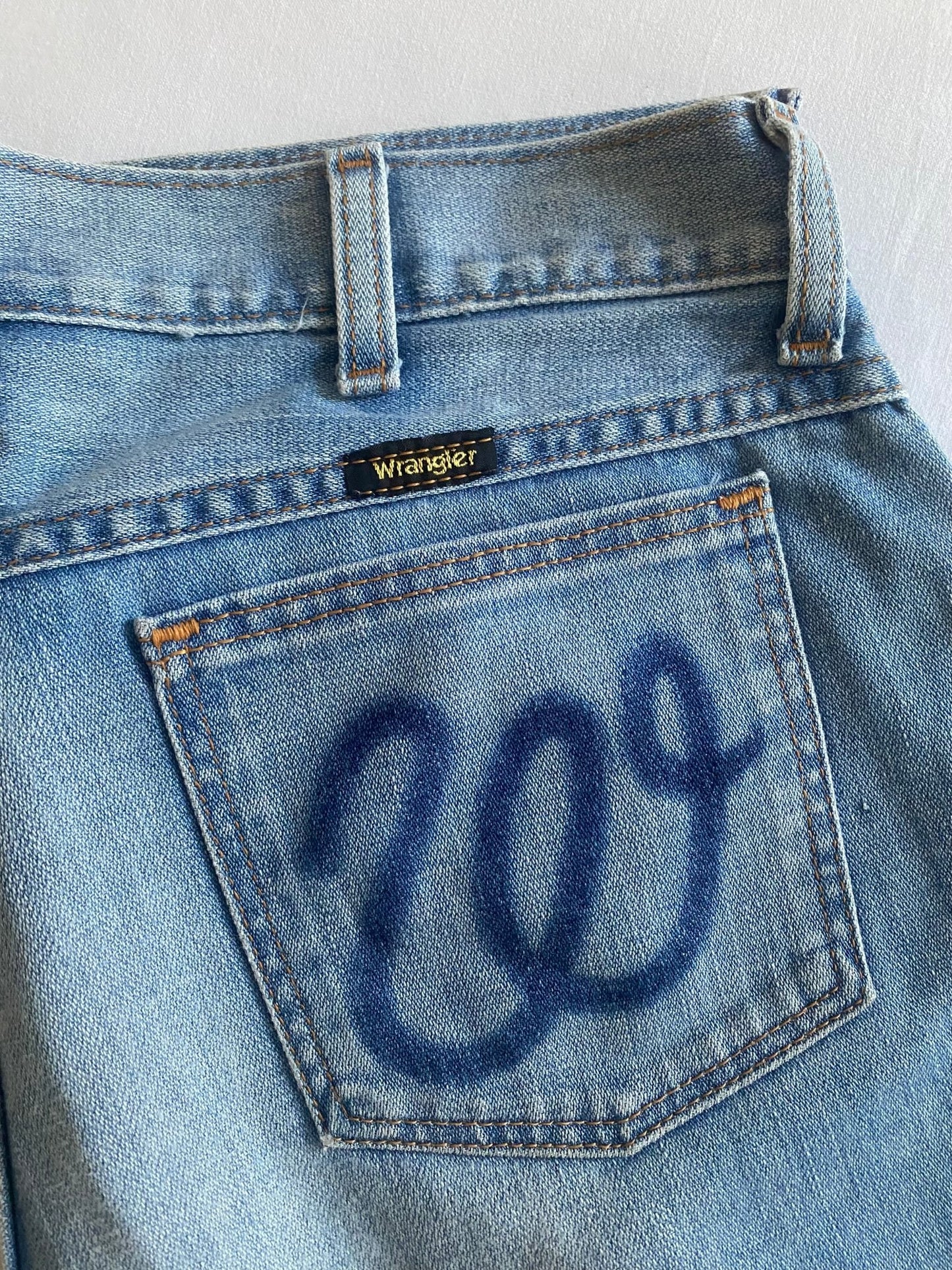 Vintage Wrangler Bell Bottoms Flared Jeans - anbracaminte