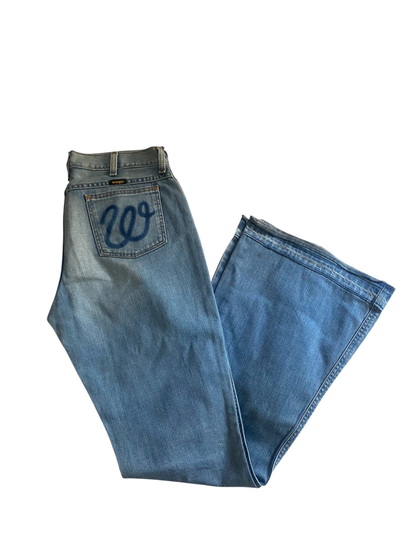 Vintage Wrangler Bell Bottoms Flared Jeans - anbracaminte