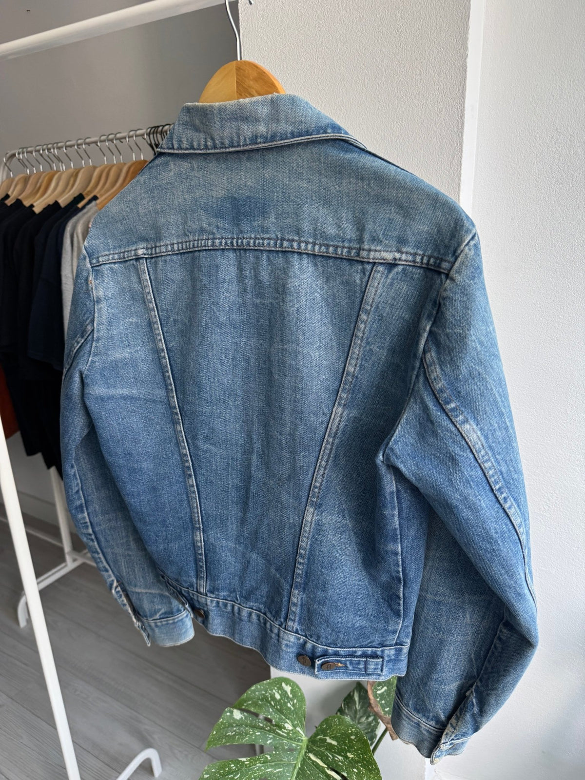 🤠 Vintage Wrangler Geacă Denim Anii '70 – S/M Bărbați - anbracaminte