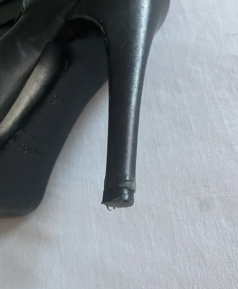 Vintage Y2K Galliano by John Galliano Black Leather Structured Boots - anbracaminte
