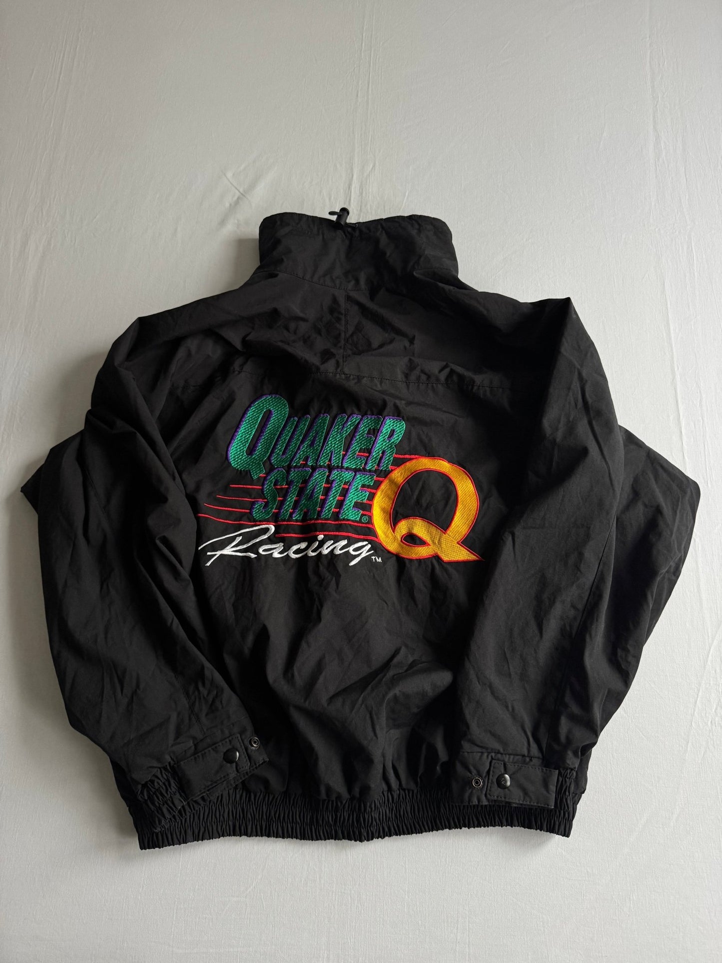🏁 Windbreaker Vintage Quaker State Racing Negru – XL - anbracaminte
