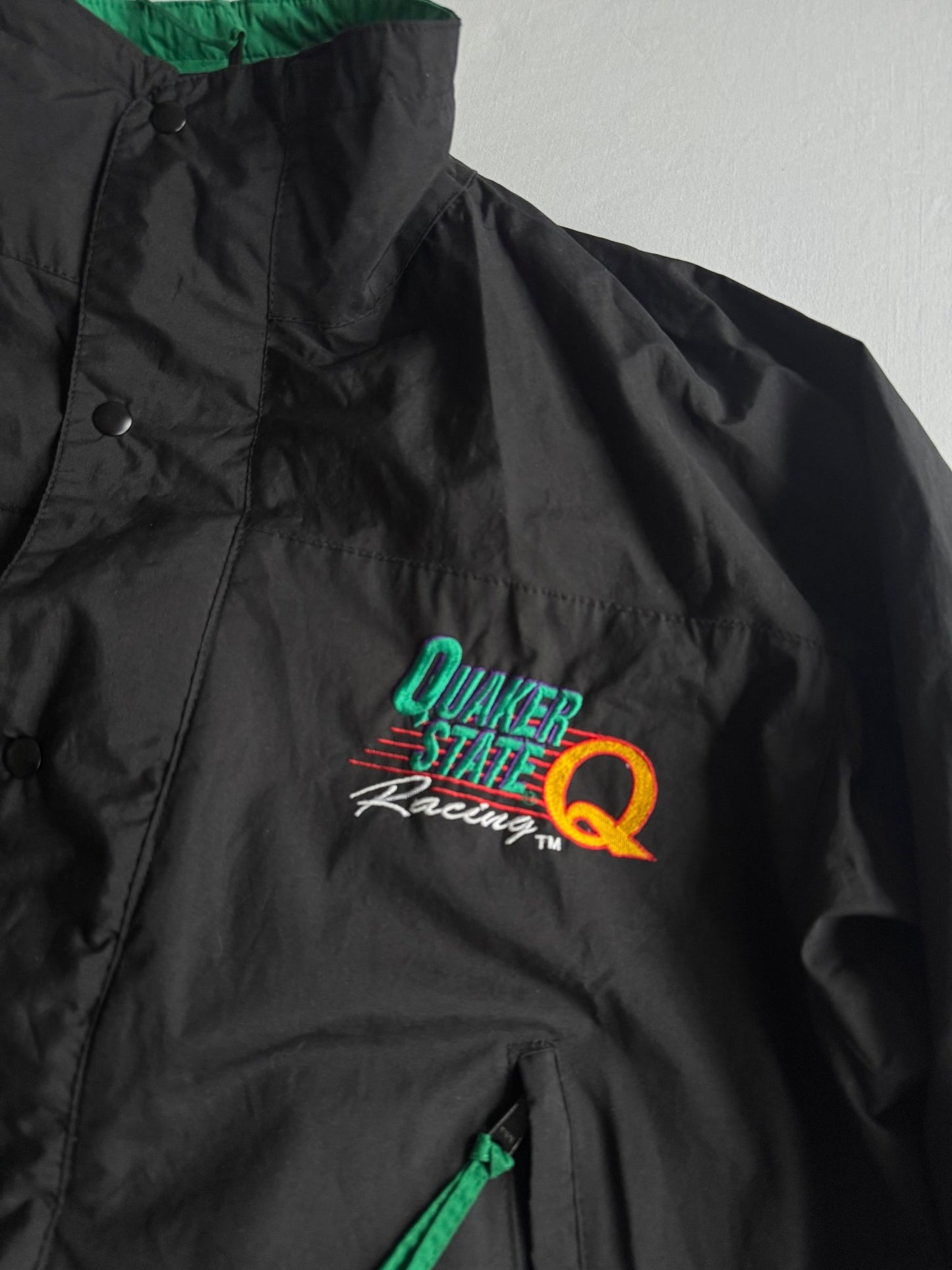 🏁 Windbreaker Vintage Quaker State Racing Negru – XL - anbracaminte