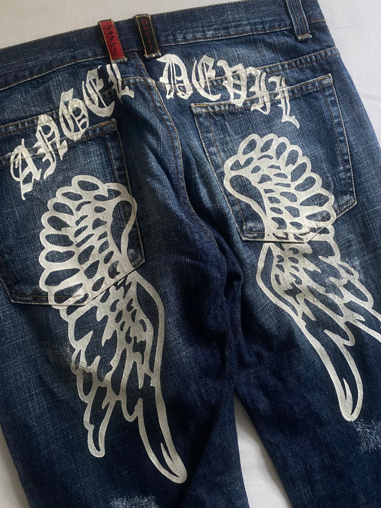 👖 Y2K Angel Devil Jeans - anbracaminte