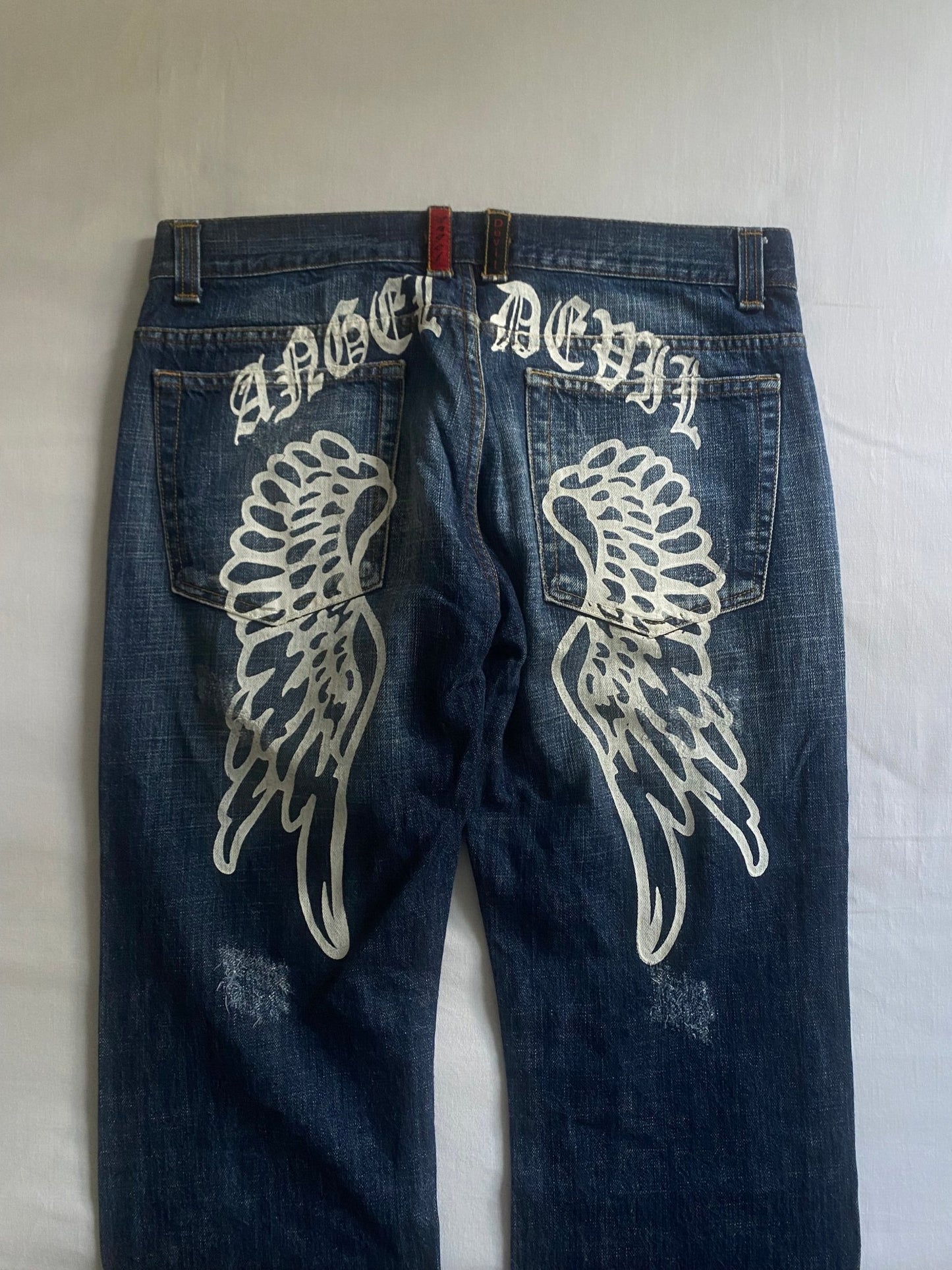 👖 Y2K Angel Devil Jeans - anbracaminte