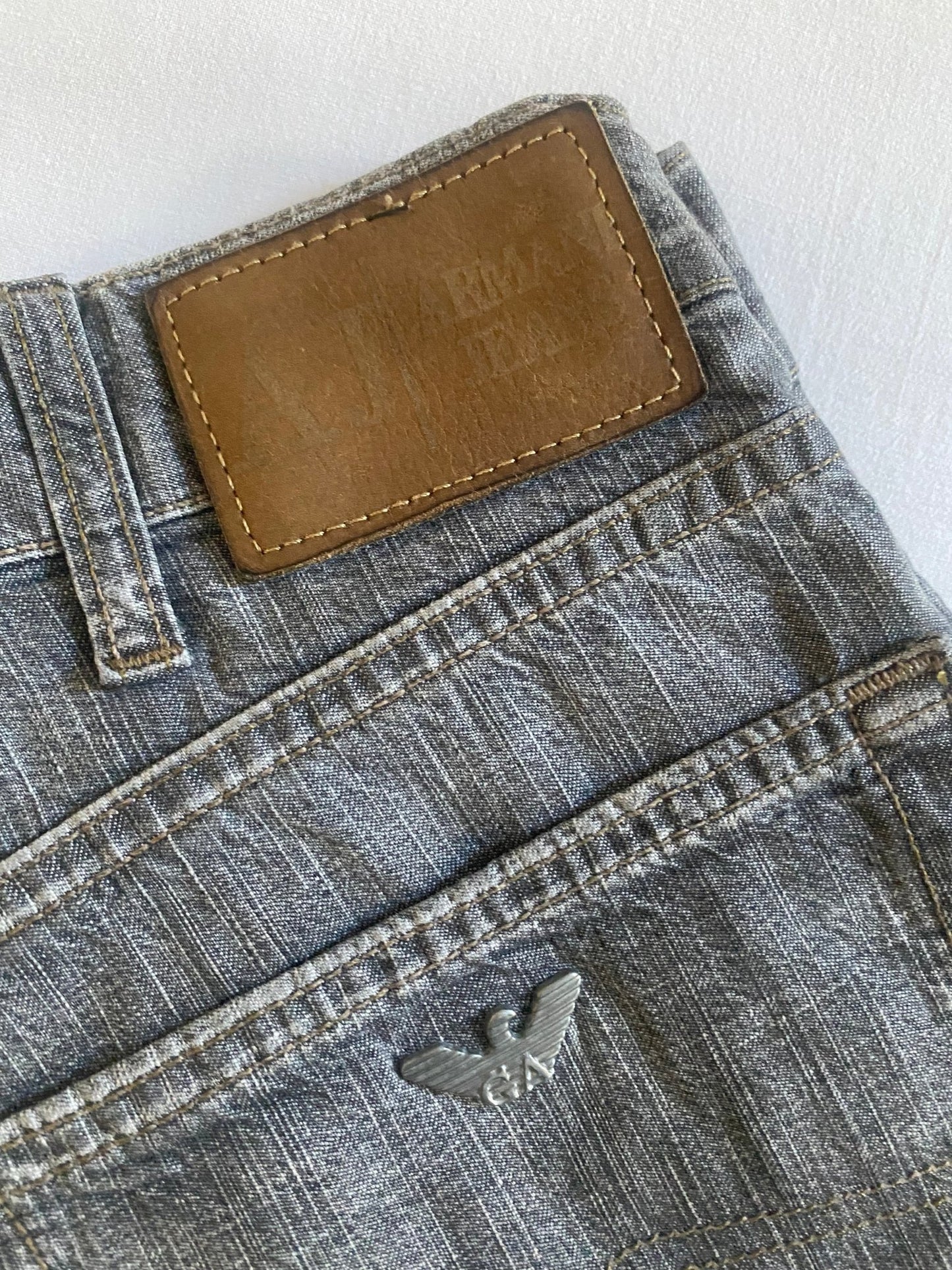 Y2K Armani Dark Grey Baggy Jeans - anbracaminte