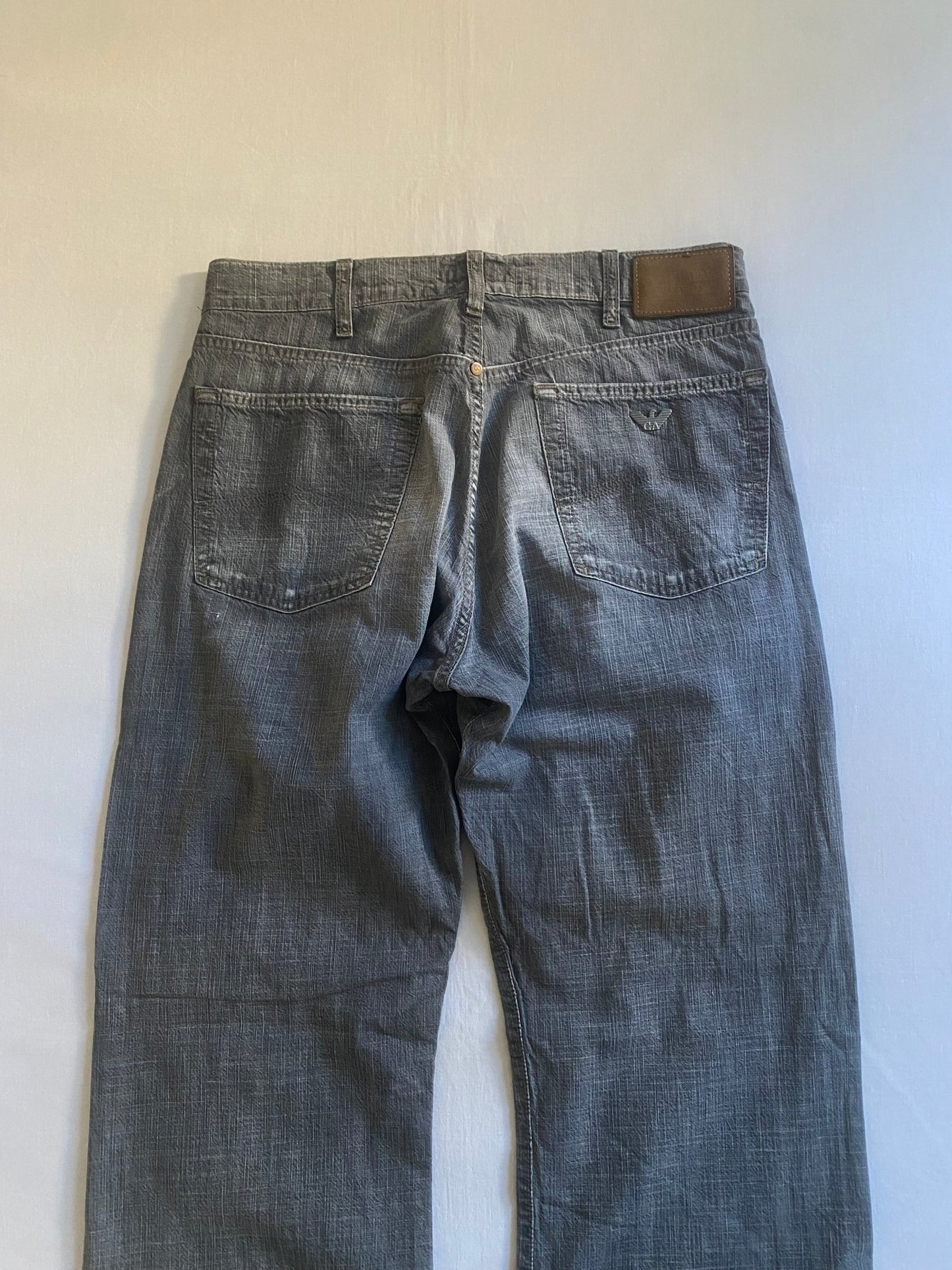 Y2K Armani Dark Grey Baggy Jeans - anbracaminte