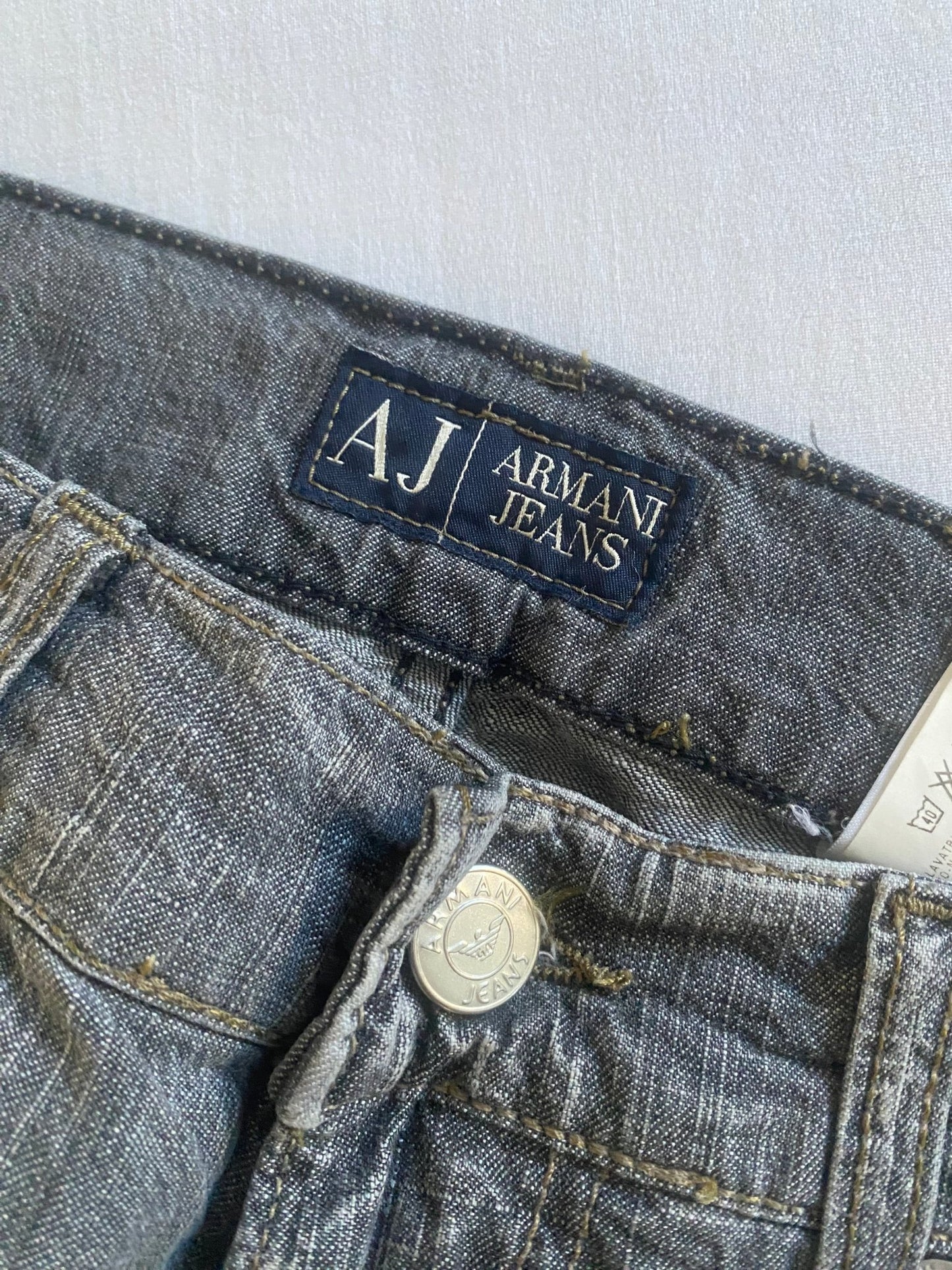 Y2K Armani Dark Grey Baggy Jeans - anbracaminte