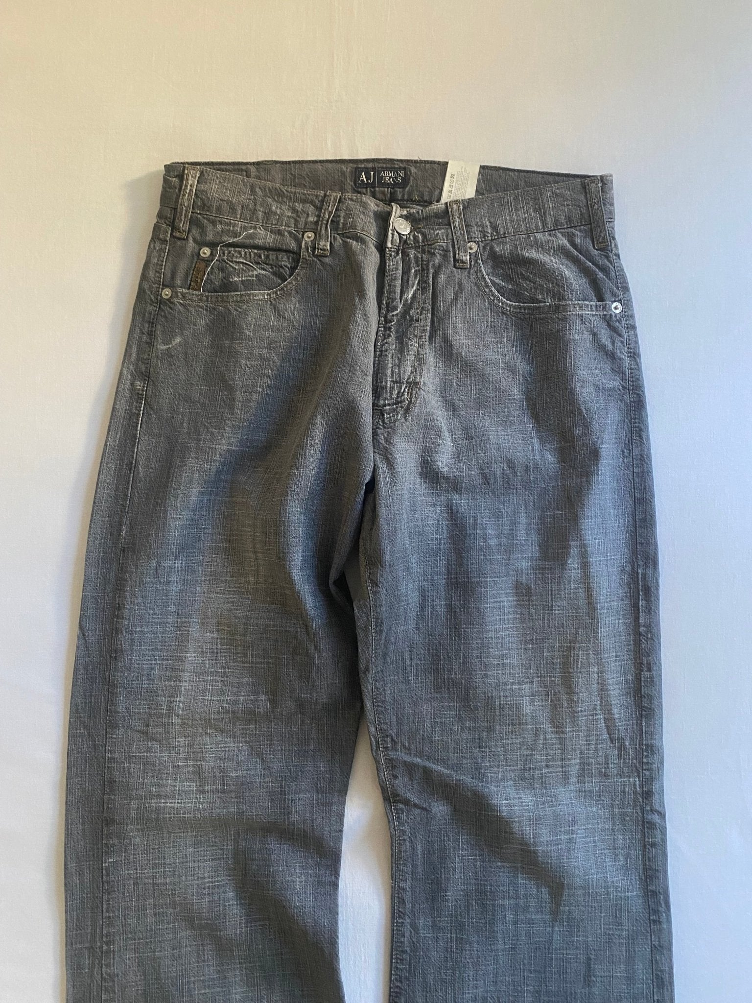 Y2K Armani Dark Grey Baggy Jeans - anbracaminte