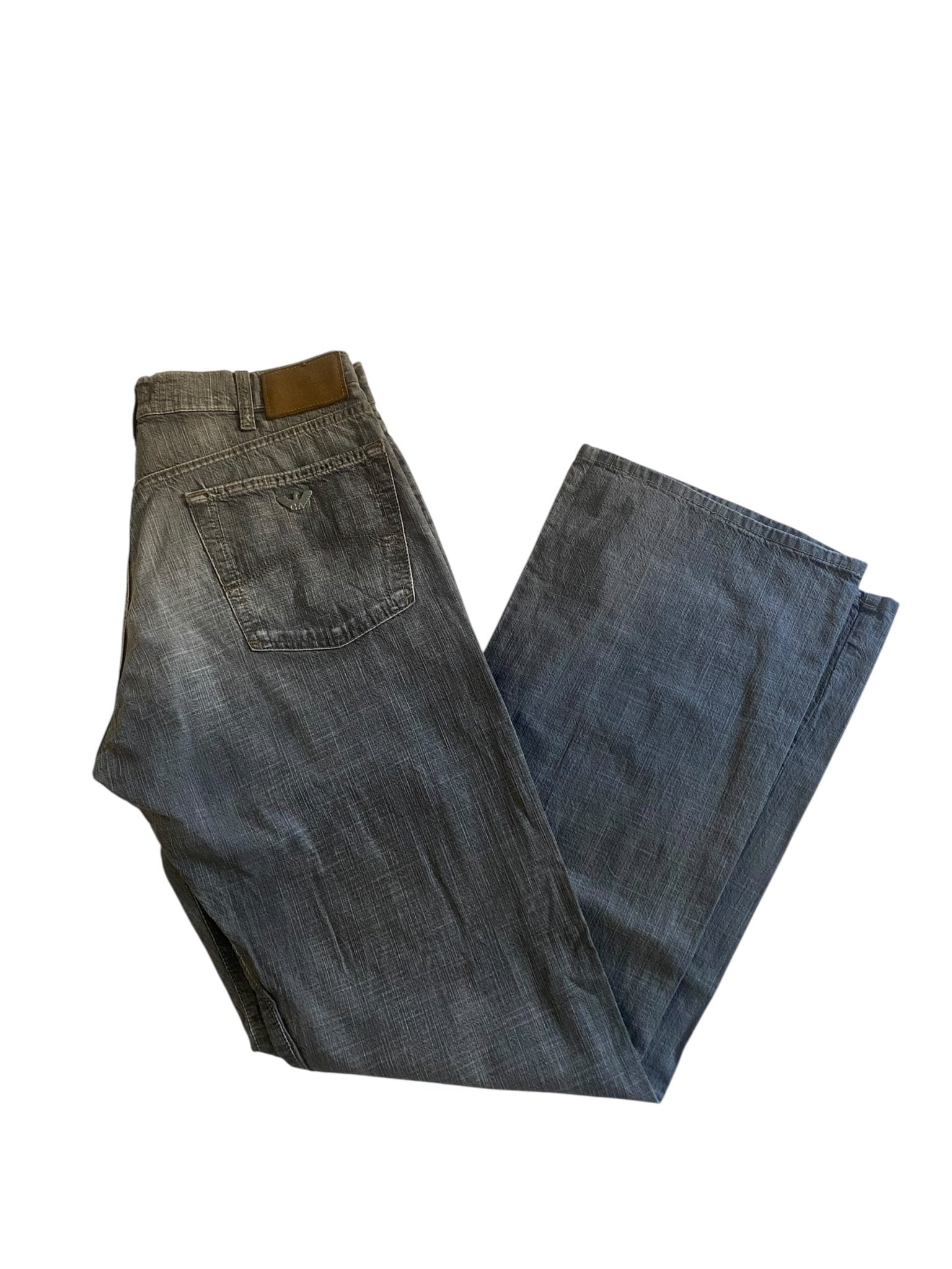 Y2K Armani Dark Grey Baggy Jeans - anbracaminte