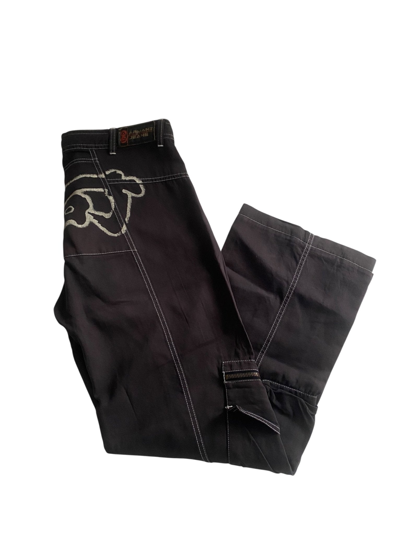 Y2K Armani Jeans Baggy Cargo Pants – US 31 🖤🪖 - anbracaminte