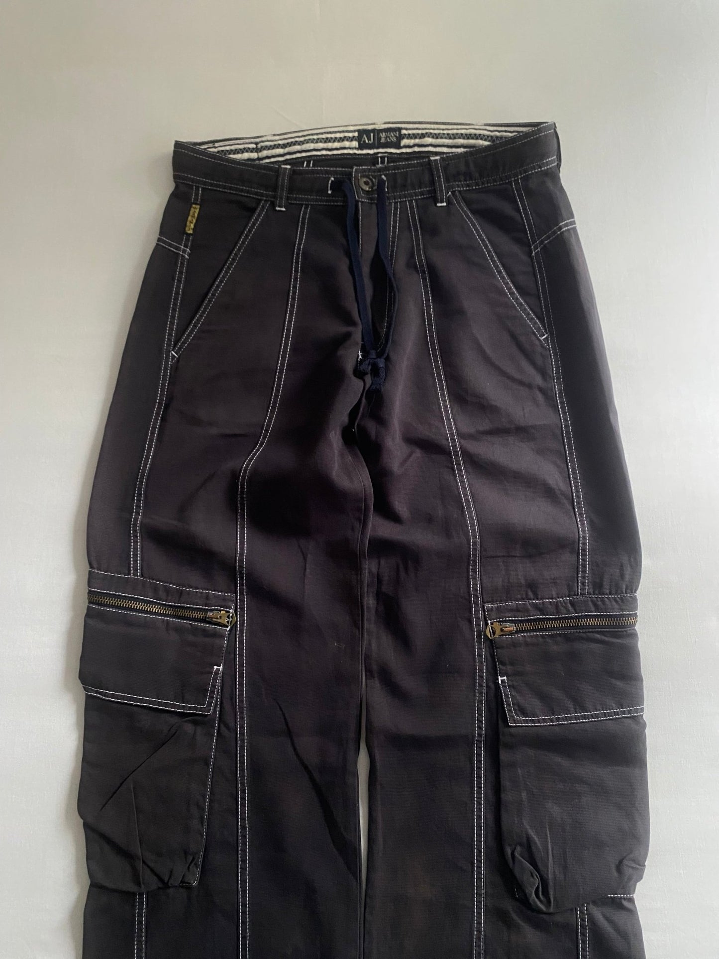 Y2K Armani Jeans Baggy Cargo Pants – US 31 🖤🪖 - anbracaminte