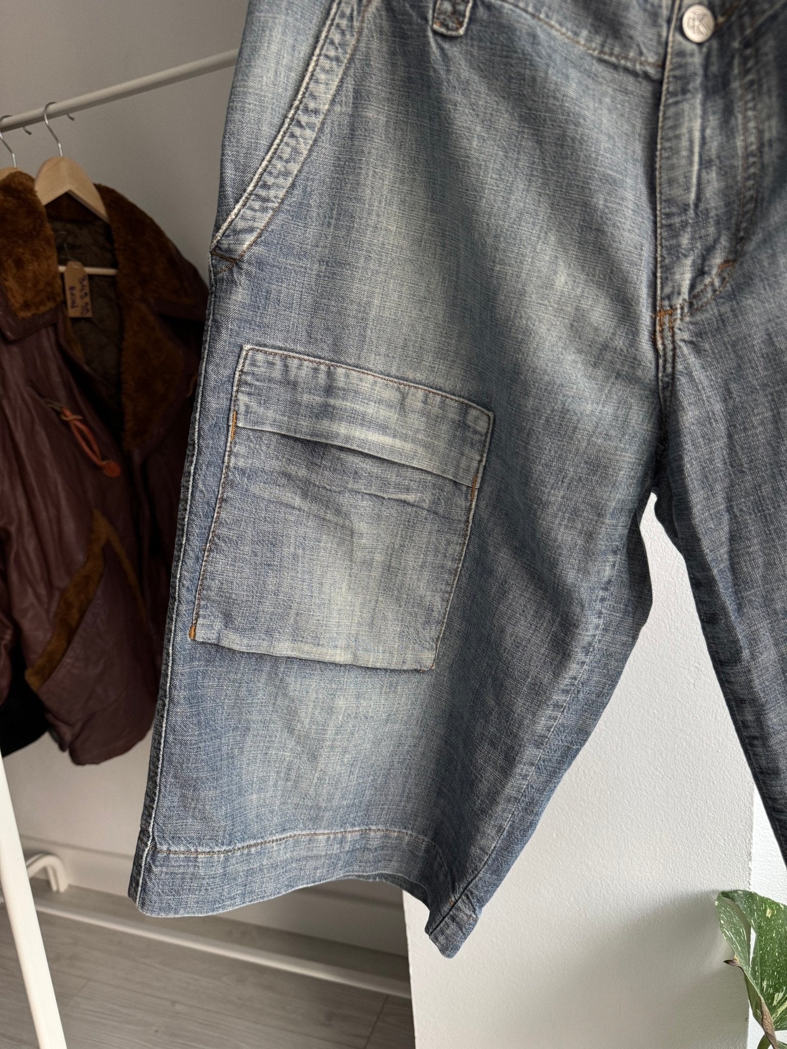 👖 Y2K Cargo Jorts Calvin Klein – W33 - anbracaminte